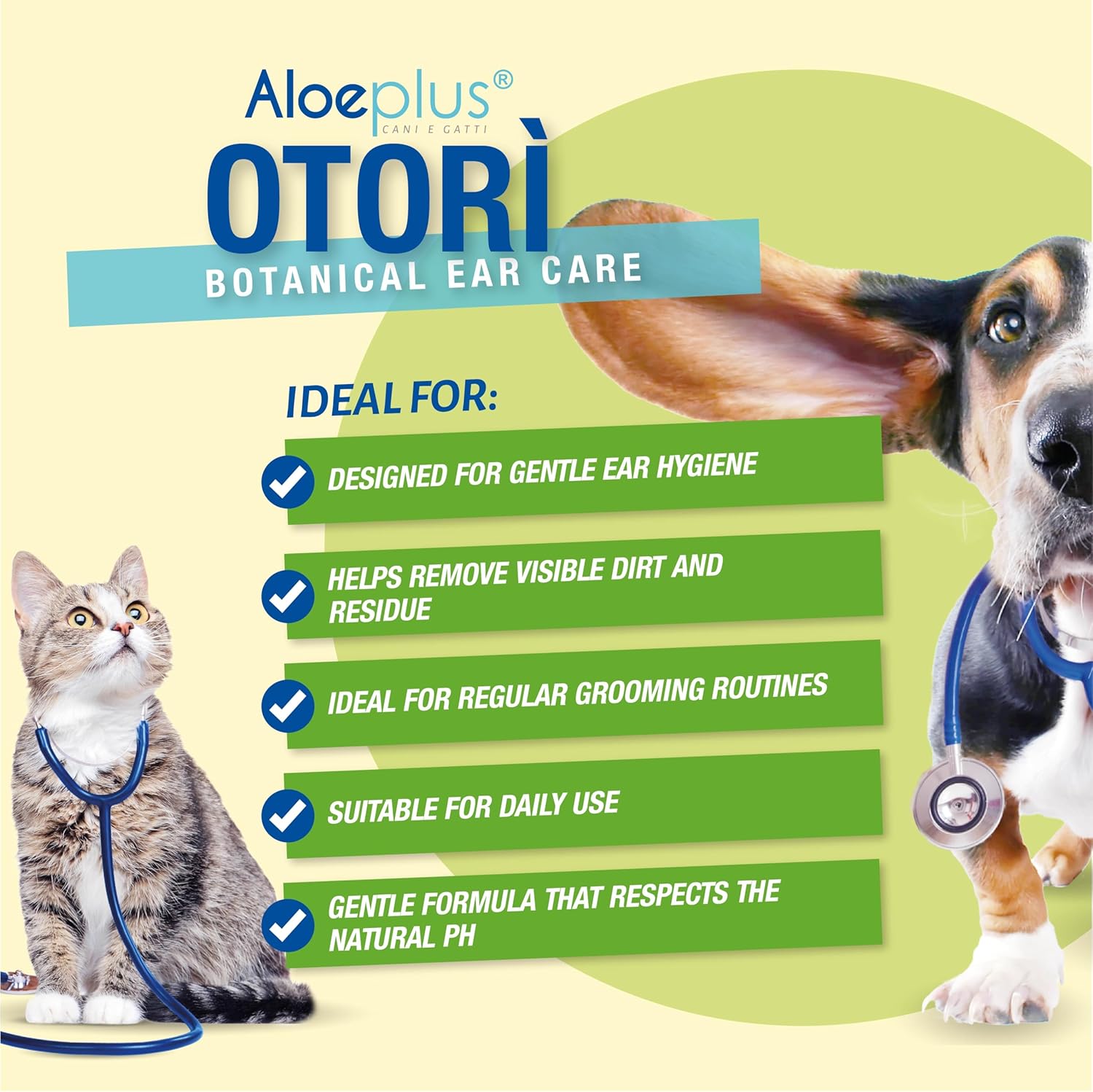 Detalle de Aloeplus Otorì Nettoyeur d'oreille pour chiens et chats – 125 ml, 100 % naturel