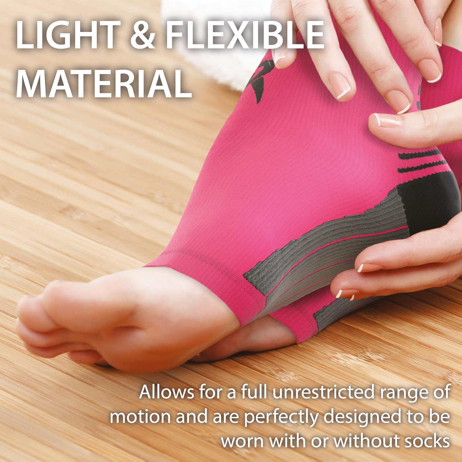 Thumbnail 4 de Rymora Foot Compression Socks Sleeves – Ease Plantar Fasciitis Discomfort & Heel Support (Hot Pink, Medium)