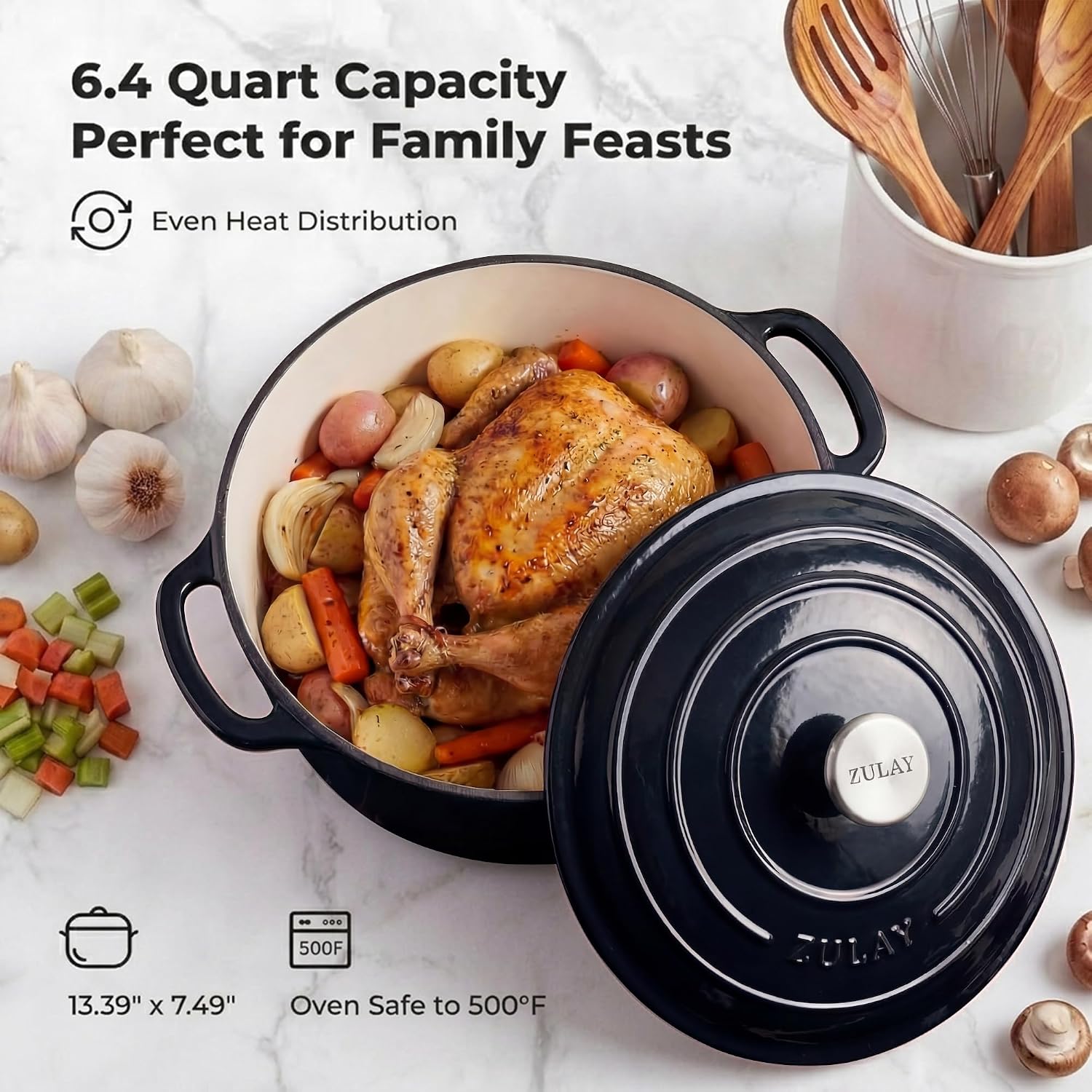 Thumbnail 5 de Zulay Kitchen Dutch Oven 6.4-Quart