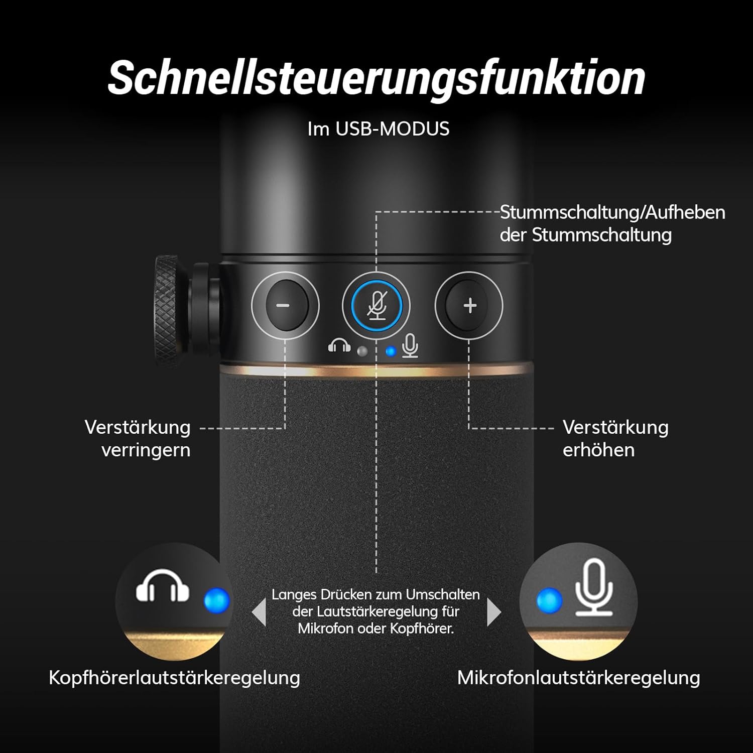Thumbnail 4 de TONOR TD510+ dynamisches Mikrofon mit XLR/USB