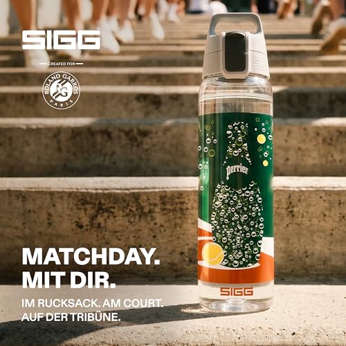 Detalle 2 de SIGG Total Clear ONE Roland Garros Spielerflasche 0,75 L – aus recyceltem Tritan, auslaufsicher & spülmaschinenfest