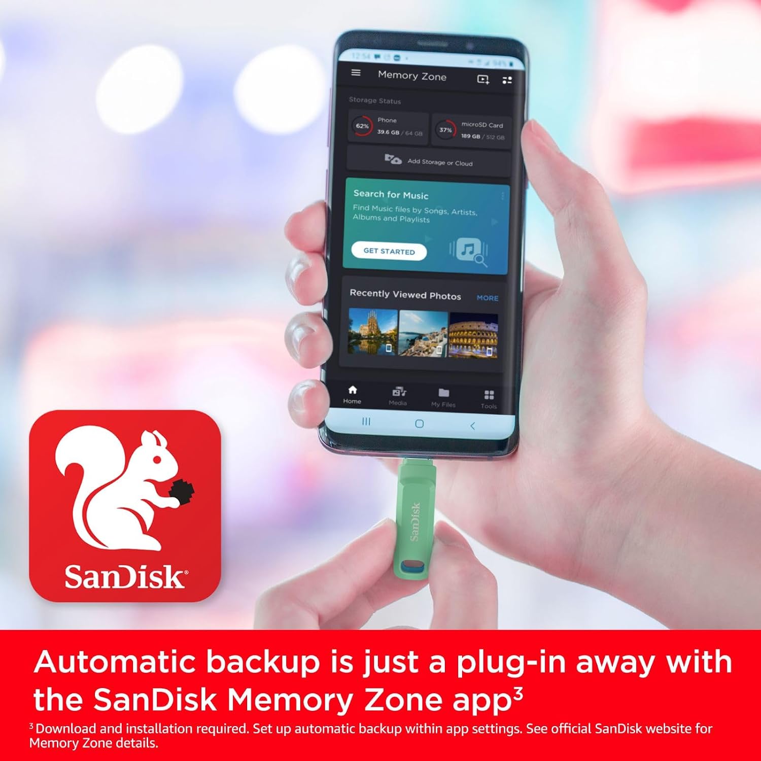 Thumbnail 3 de SanDisk Ultra Dual Drive Go USB Type-C 128 GB (Absinth Grün) – 2-in-1 Smartphone-Speicher für USB-C & USB-A