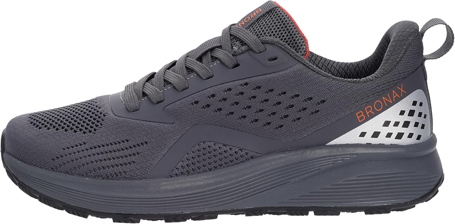 Detalle de BRONAX Men's Wide Cushioned Supportive Road Running Shoes