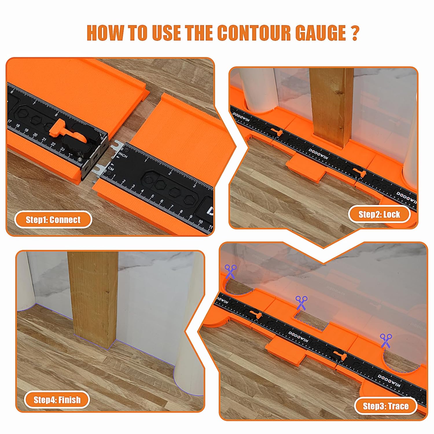 Thumbnail 3 de DODOWIN 20 Inch Contour Gauge Profile Tool with Unlimited Connection