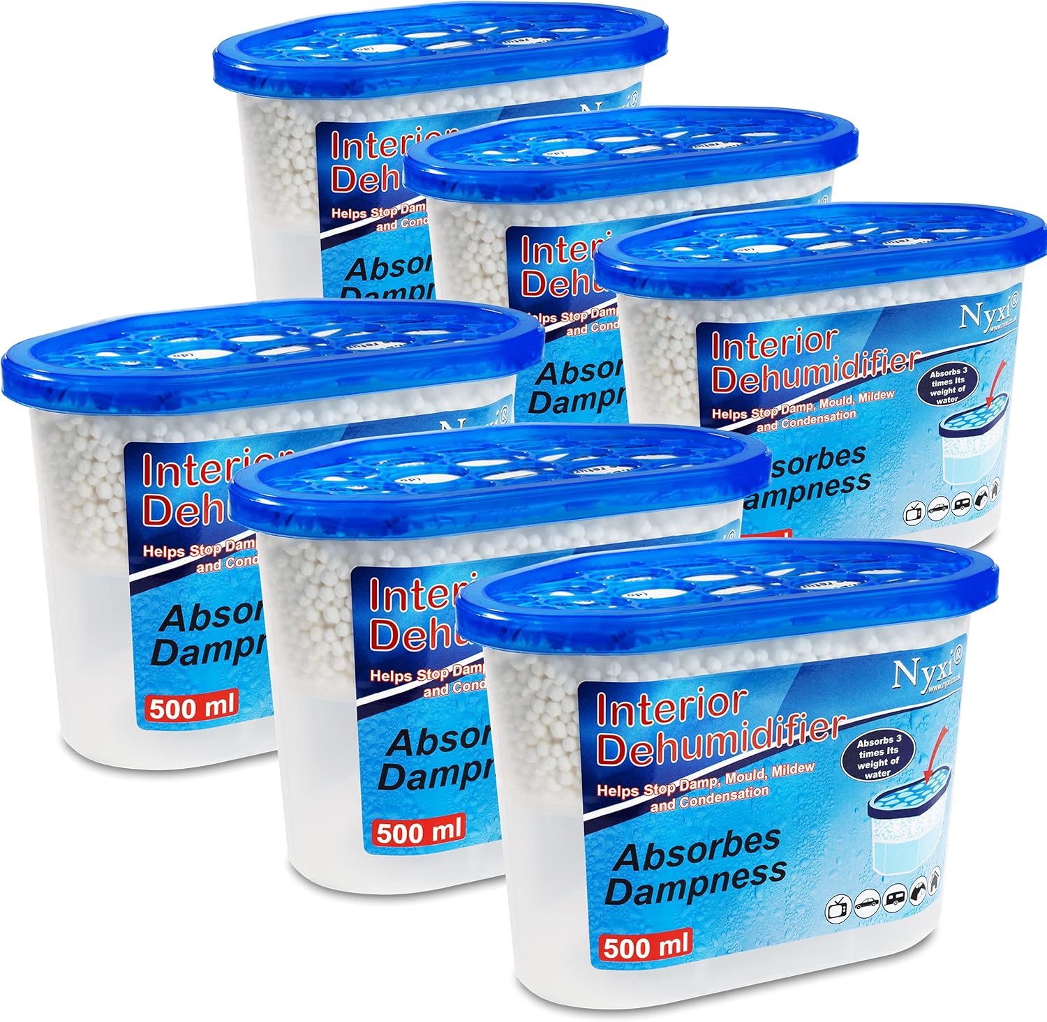Detalle 2 de Nyxi Dehumidifier Pack 6 x 500ml for damp