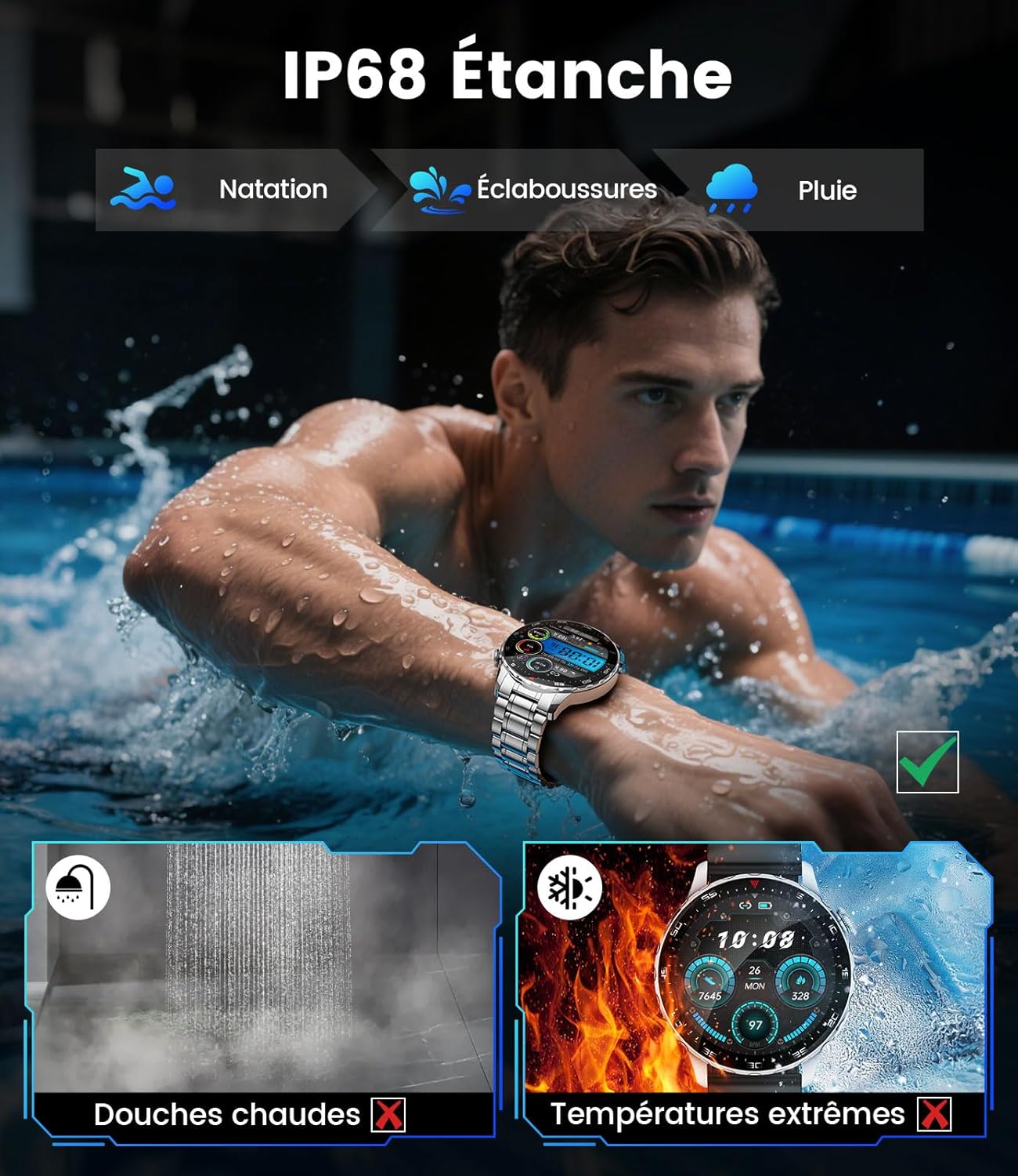 Thumbnail 1 de LIGEMI Montre Connectée Homme SML21 - Écran AMOLED 1,43" et 15 jours d’autonomie
