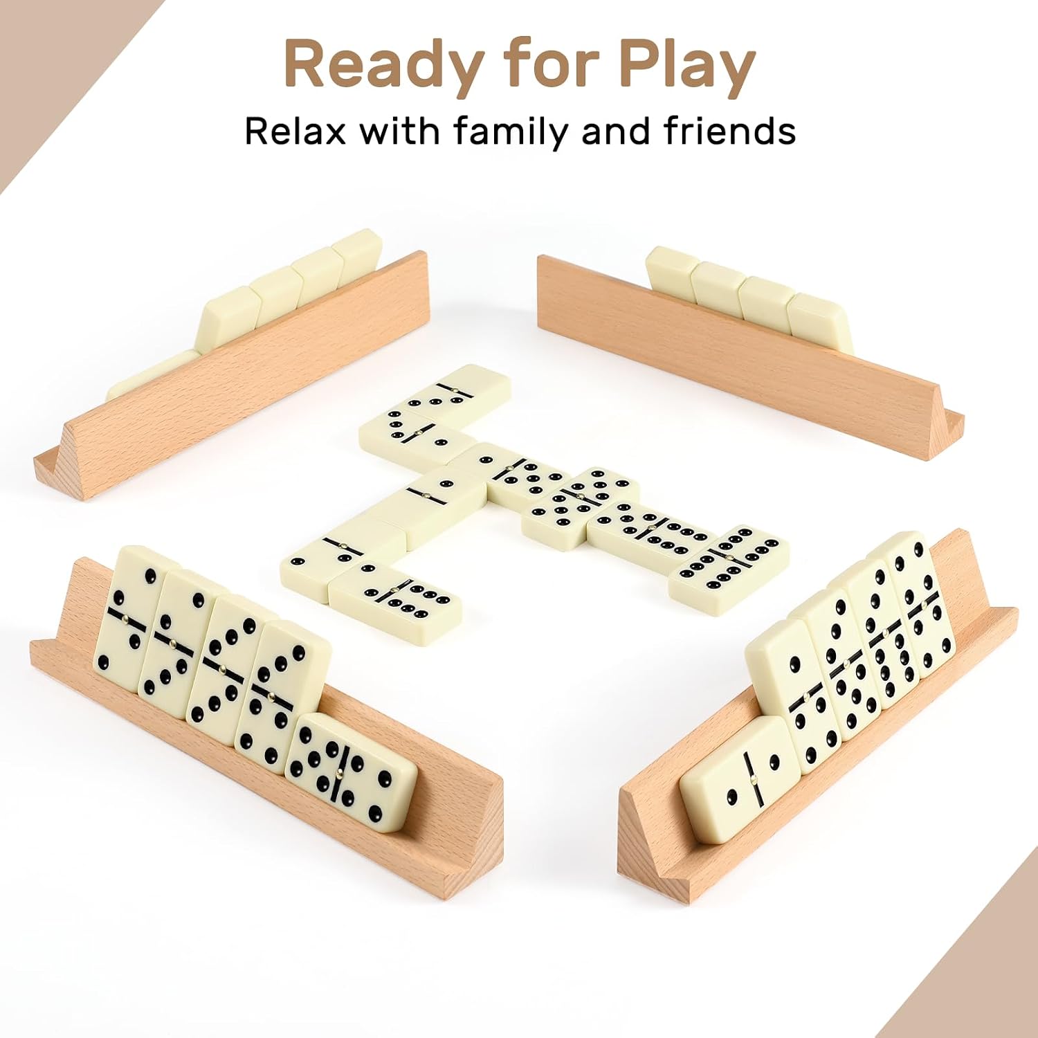 Detalle 2 de Jumbo Dominoes Set 28 Tiles ๐ฒ