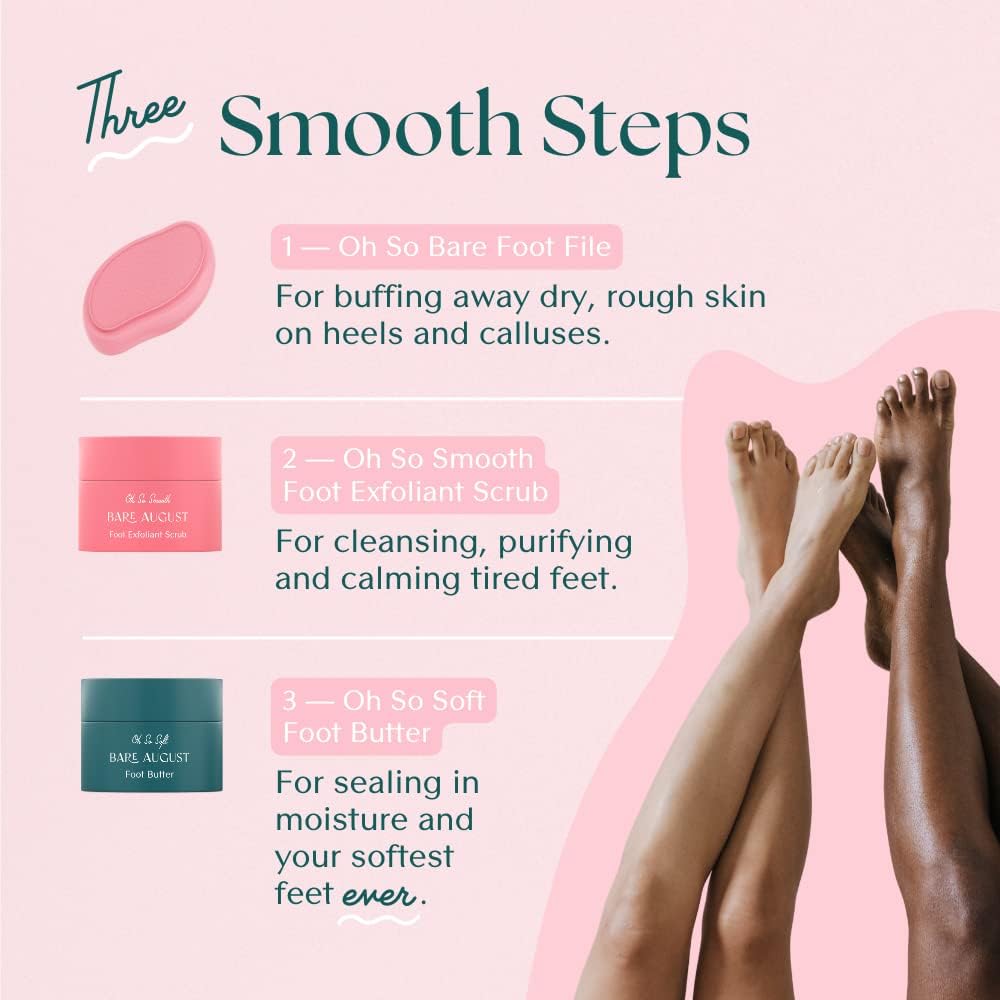 Detalle de Bare August Glass Foot File Callus Remover & Heel Scraper Pedicure Foot Scrubber