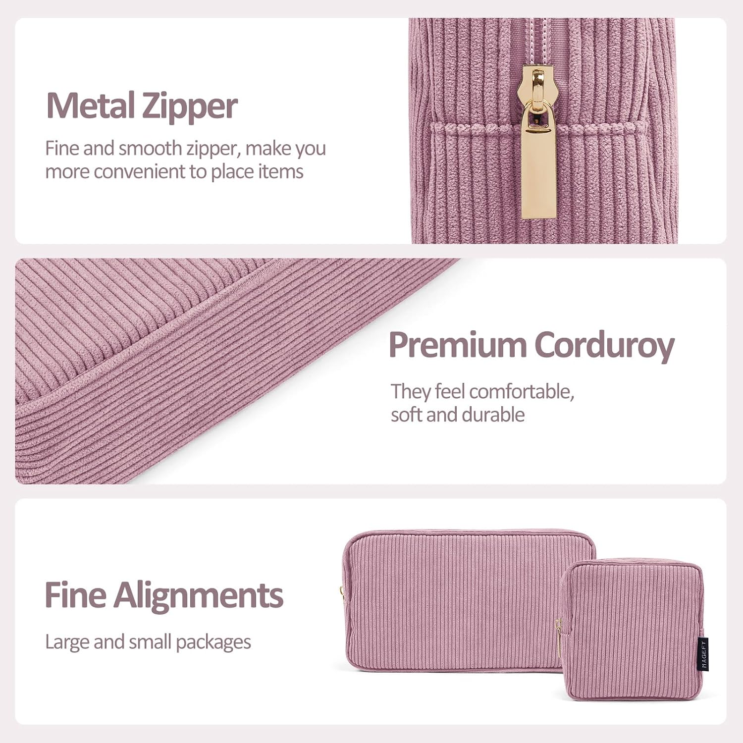 Detalle 2 de MAGEFY Small Makeup Bag 4.7x5.1 in