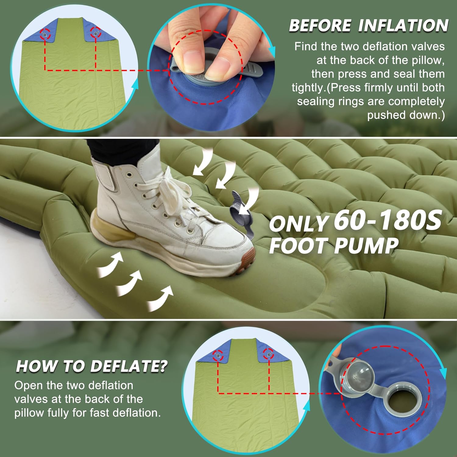 Detalle de Pretyw Double Sleeping Pad for Camping
