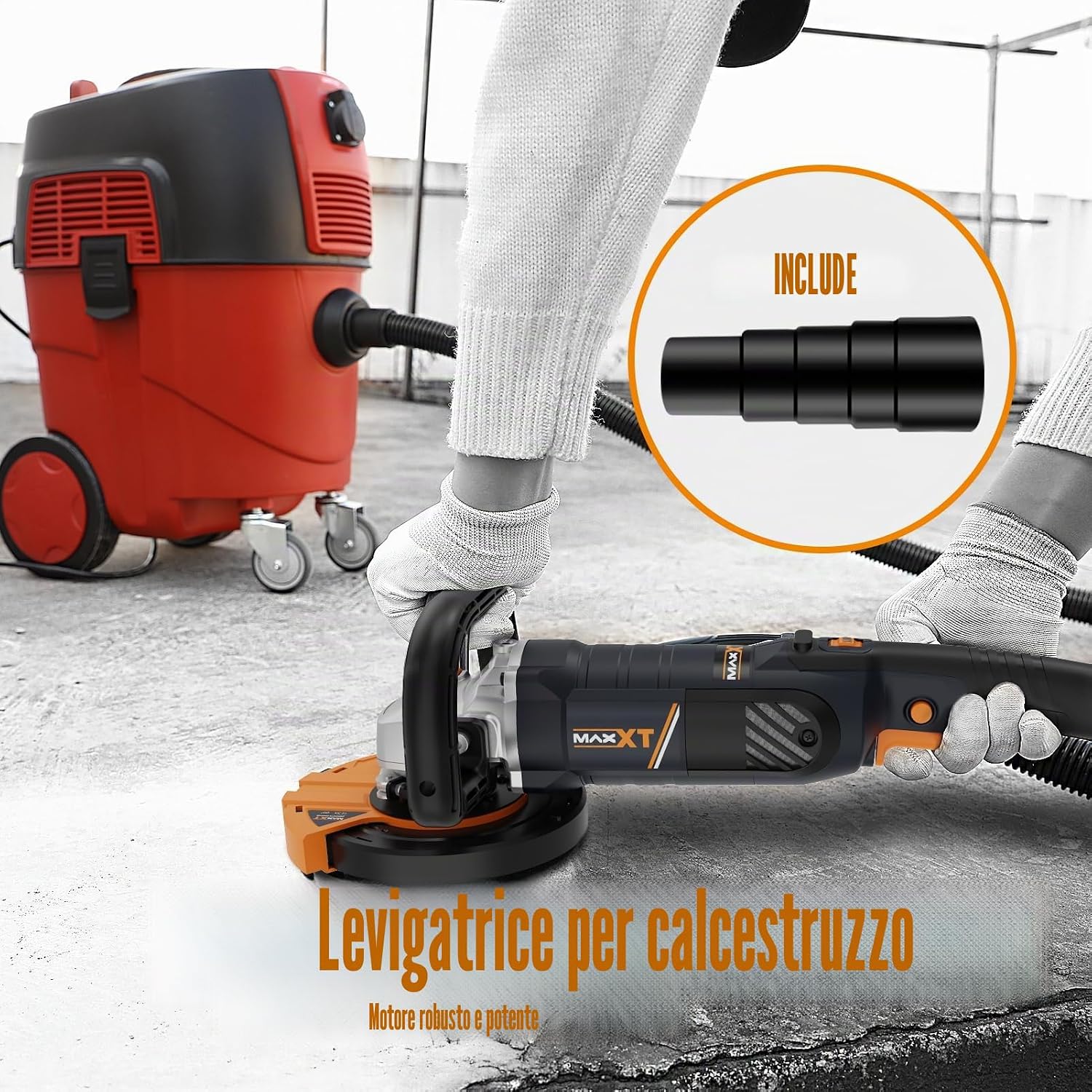 Thumbnail 2 de Levigatrice per Cemento MAXXT 1500W con aspirazione integrata e controllo polvere