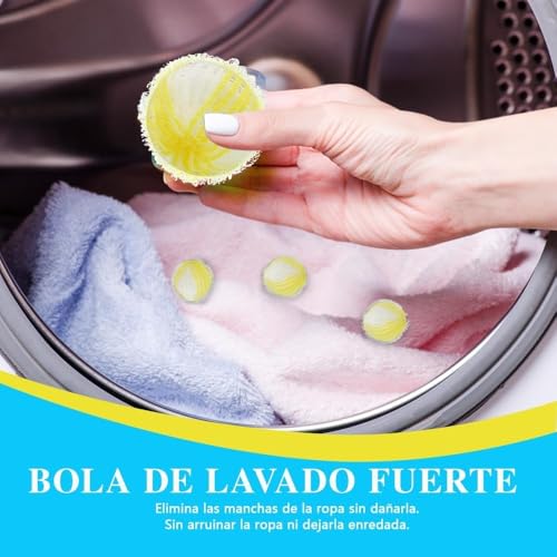 Thumbnail 2 de Prety 12 Pcs Atrapa Pelos Lavadora – Bolas Atrapa Pelos Reutilizables para Mascotas (Amarillo)
