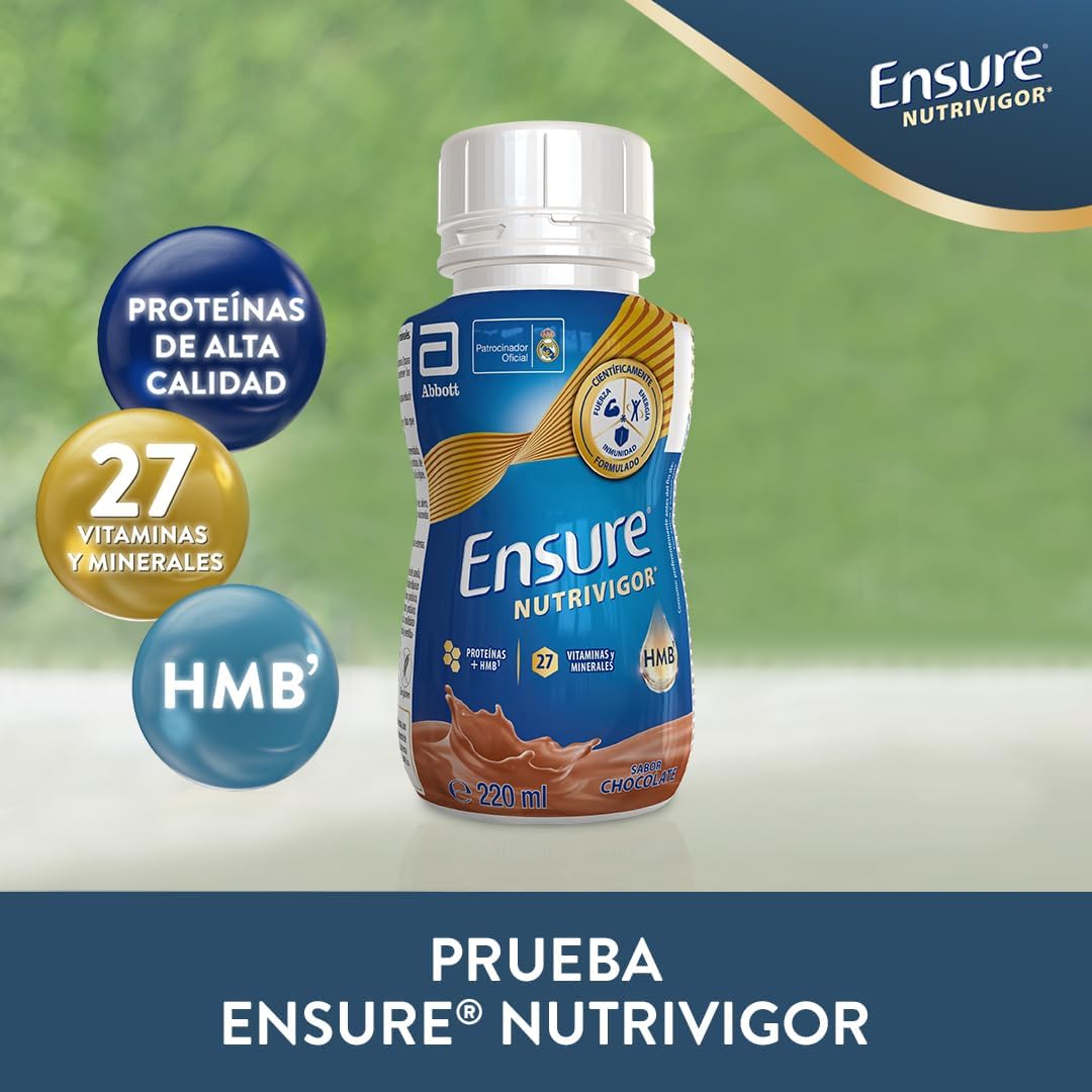 Detalle 2 de Ensure Nutrivigor Chocolate 🥤 Pack 4, HMB, Proteínas y Vitaminas