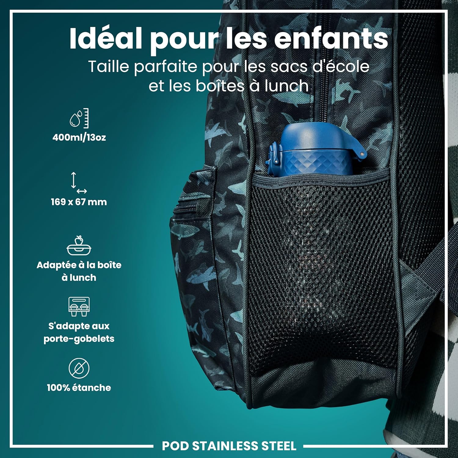 Detalle 2 de ion8 Gourde Enfant 400ml đ„€