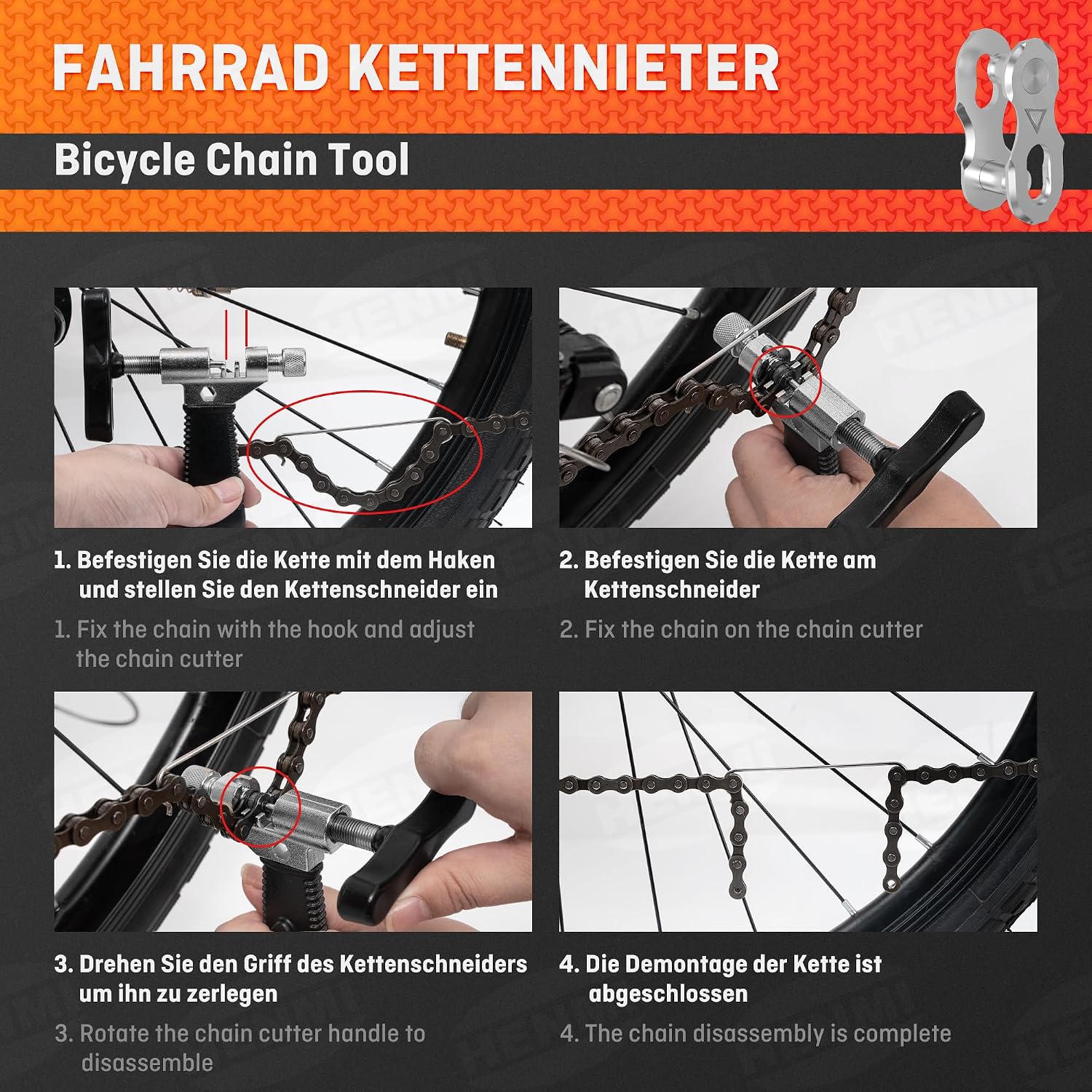 Thumbnail 3 de HENMI Kettennieter Fahrrad