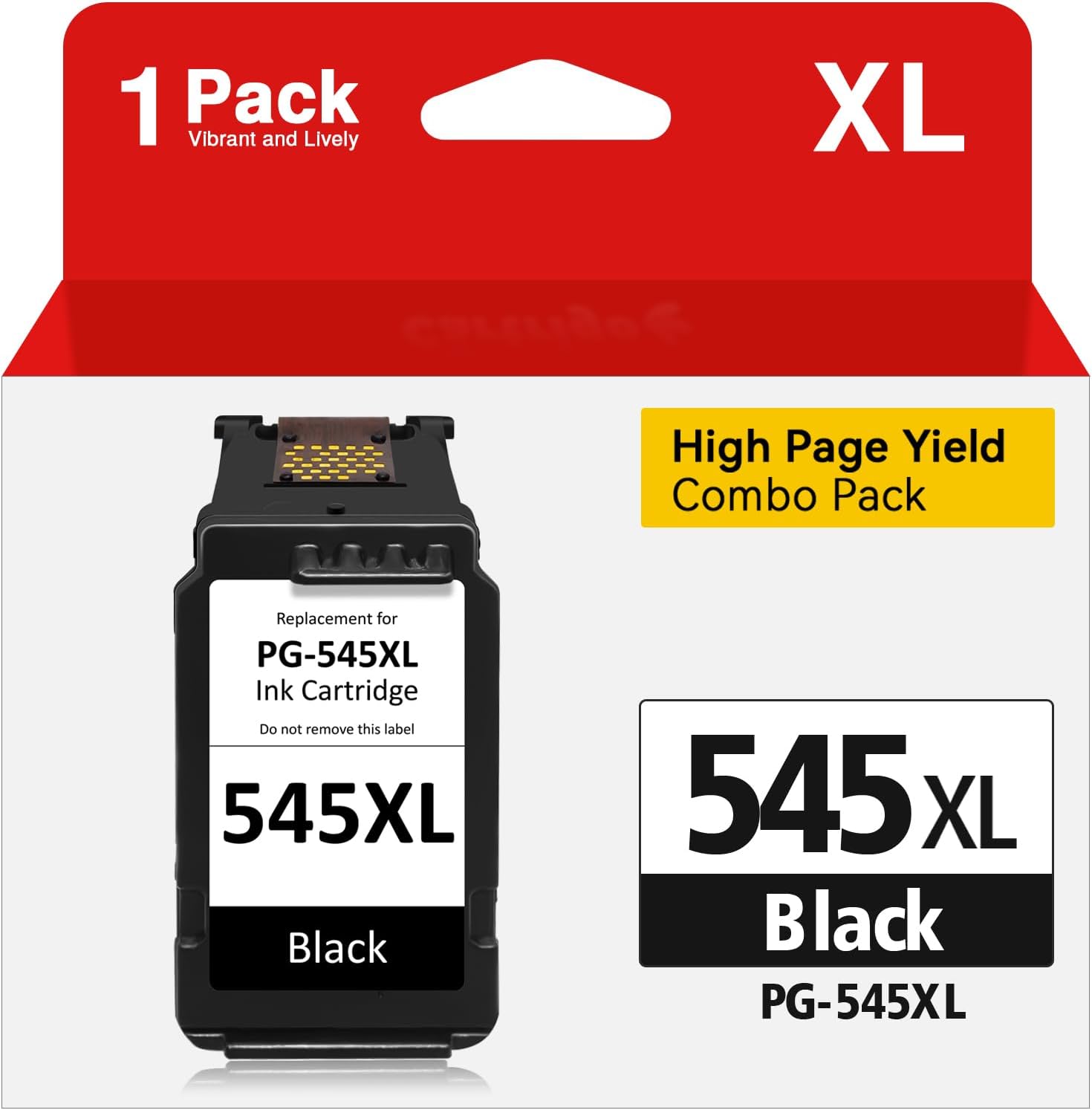 PG 545 XL Noir – Cartouche Compatible Canon, Haute Capacité (545XL Noir)