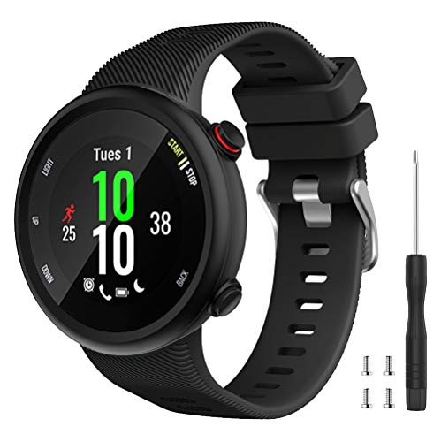 Detalle de Vozehui Bracelet Compatible Garmin Forerunner 45S – Silicone sport et motifs variés
