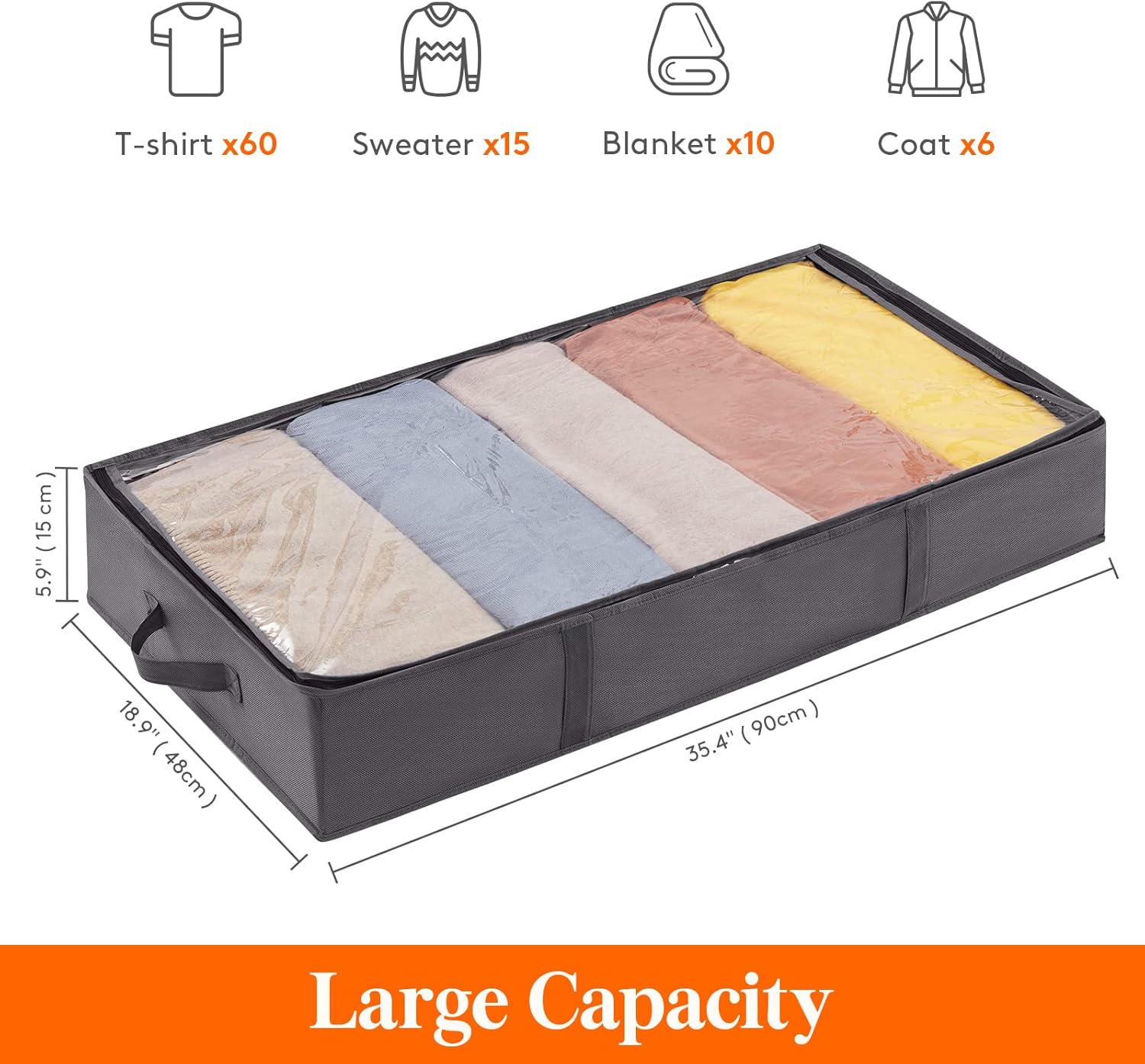 Detalle de Lifewit Under-Bed Storage Bags 65L