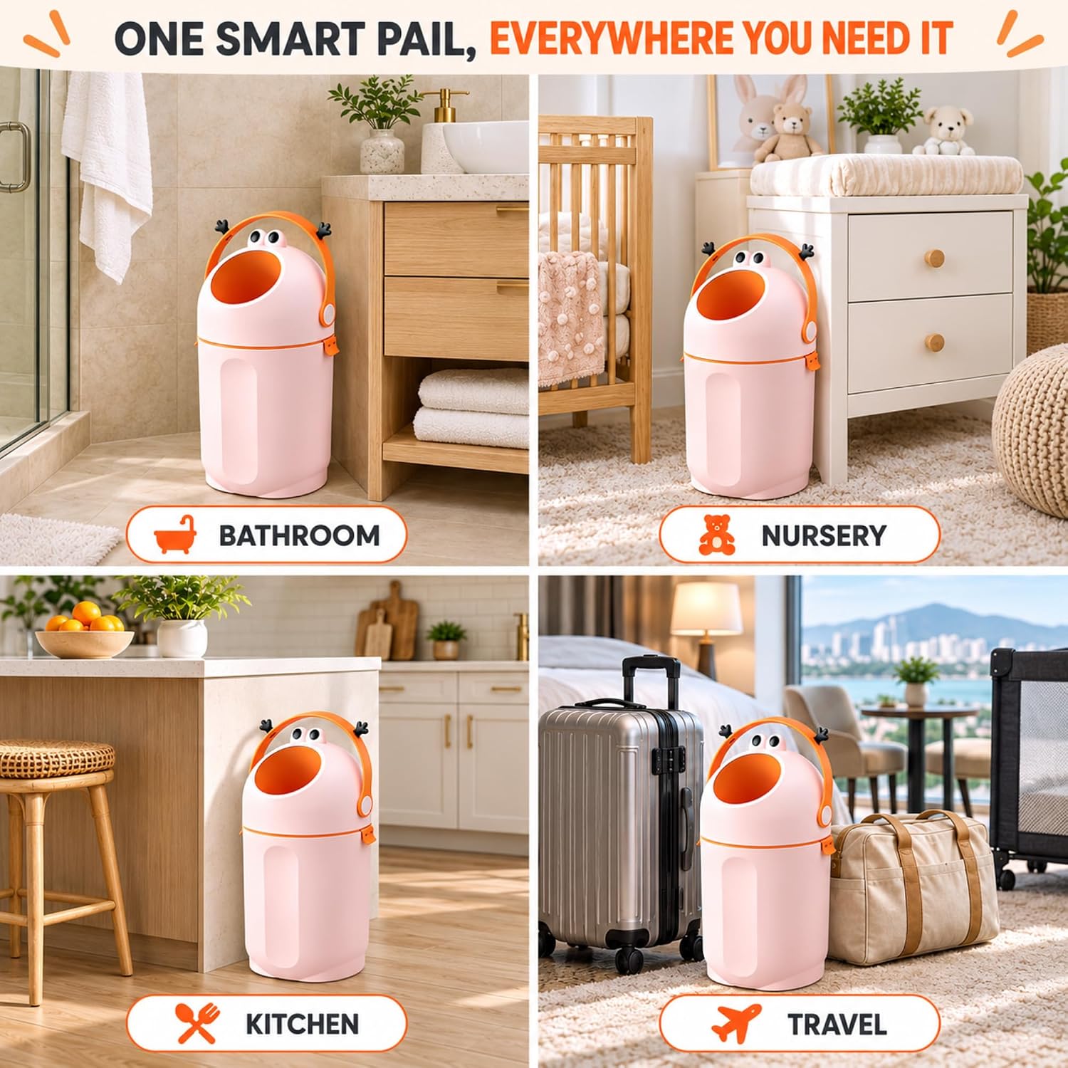 Thumbnail 5 de PBell Diaper Pail, 15 L, for Standard Bags with Odour-Lock Lid