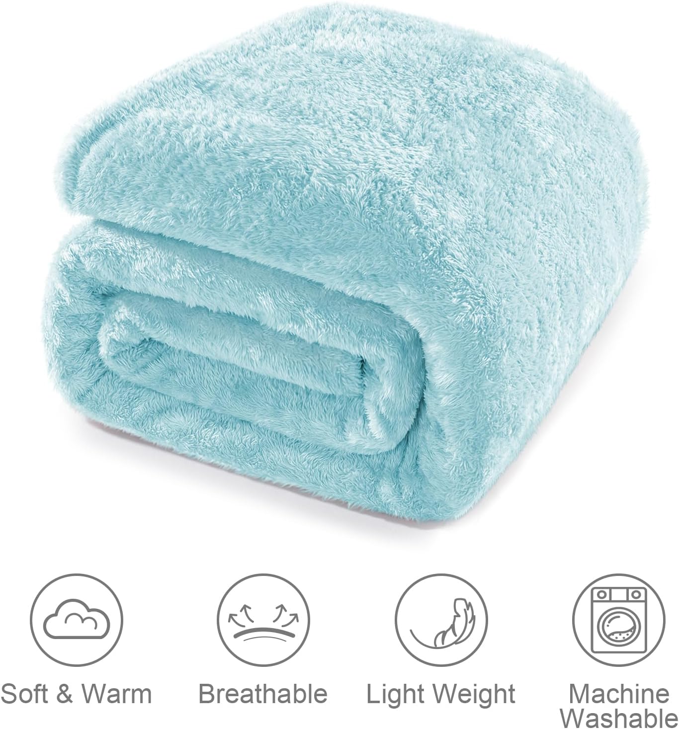 Detalle de Whale Flotilla Fleece Blanket (230x230 cm) – Queen Size, Soft Long-Hair Plush for All Seasons