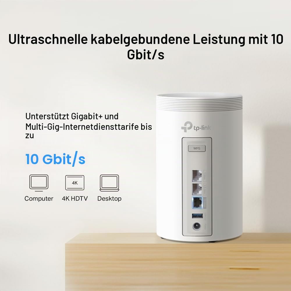Thumbnail 1 de TP-Link Deco BE68 Mesh-WLAN Set (3er Pack) – WiFi 7 Tri-Band mit BE14000, 10G/2,5G/1G Ports