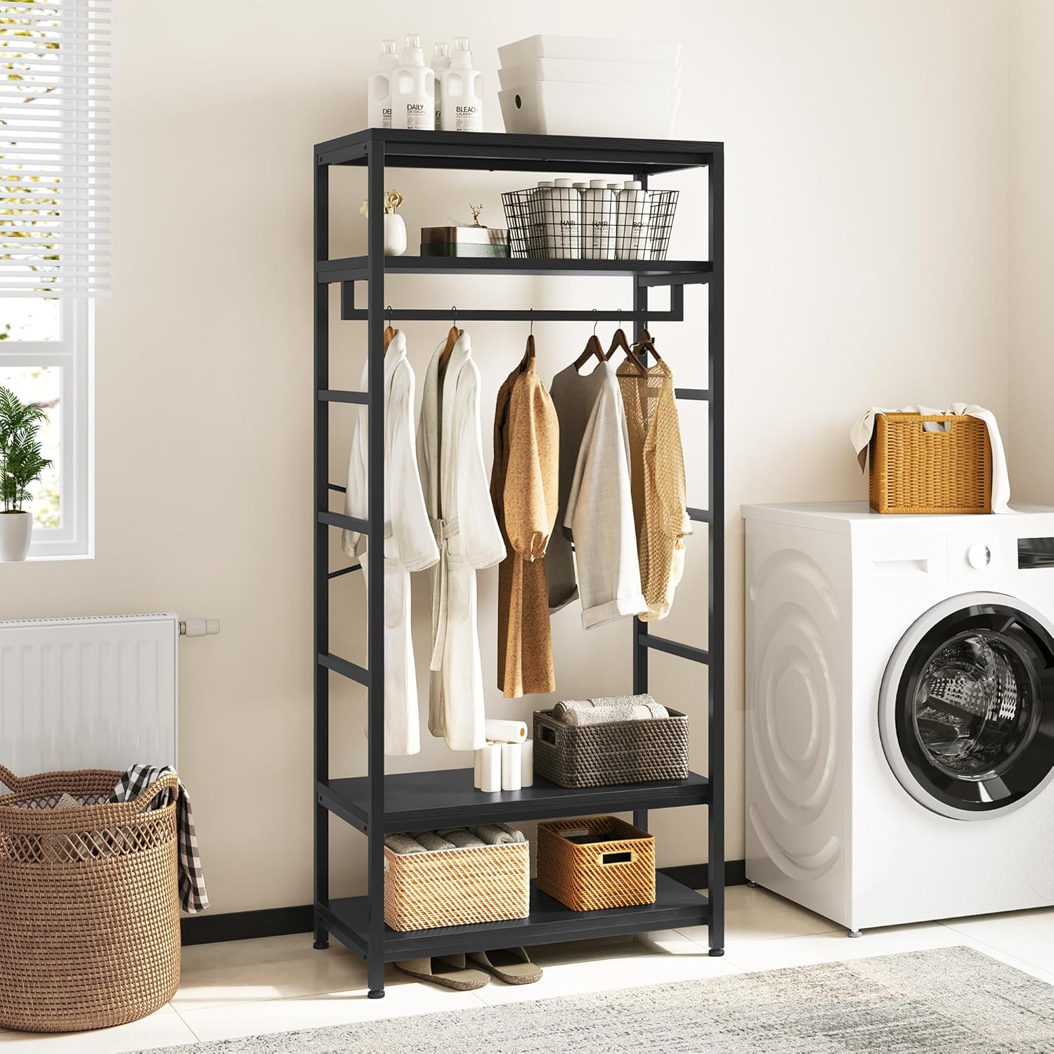 Thumbnail 1 de YITAHOME Coat Rack Stand with Shoe Storage: Sturdy Floorstanding Hall Tree