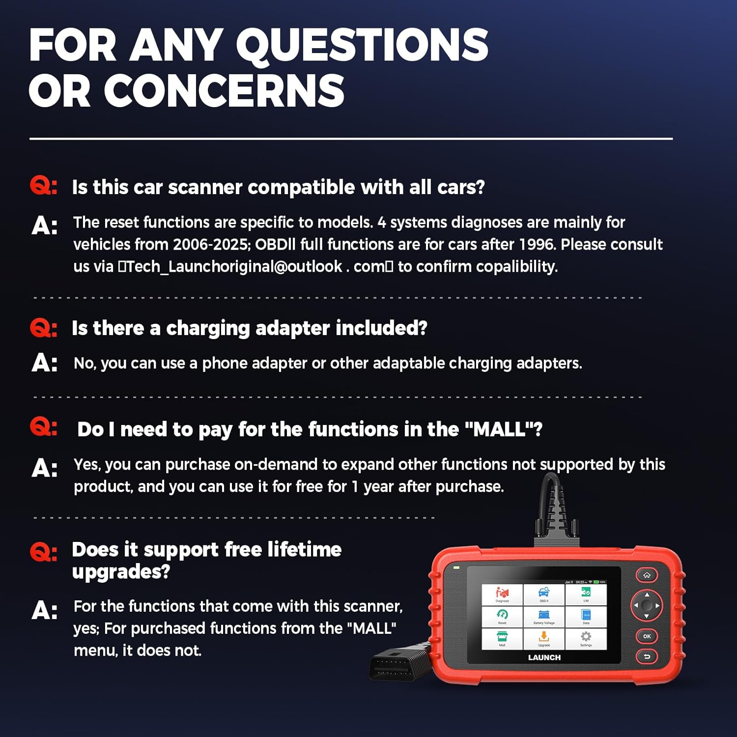 Thumbnail 6 de LAUNCH CRP129X V3.0 : valise diagnostic auto multimarque OBD2, VIN, graphes de données et 12 réinitialisations