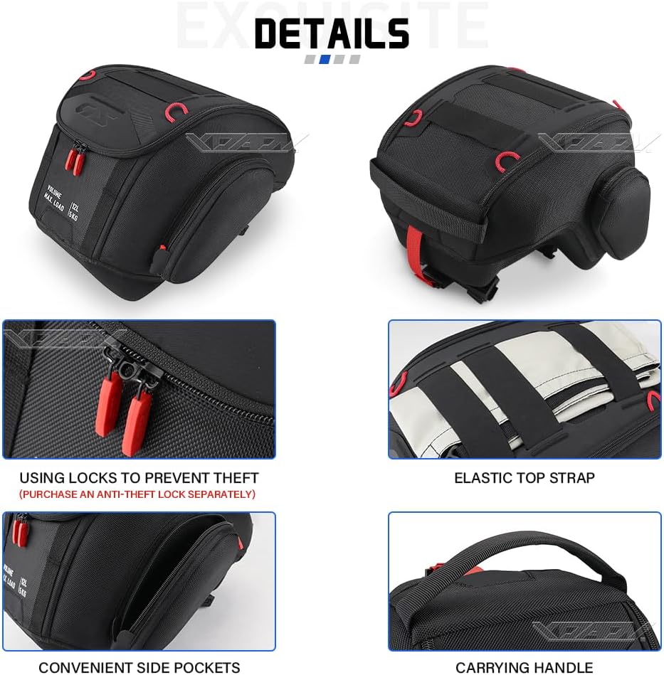 Detalle de YDADV R 1300 GSA Quick Lock: Borsa Serbatoio 12L per BMW R 1300 GS Adventure
