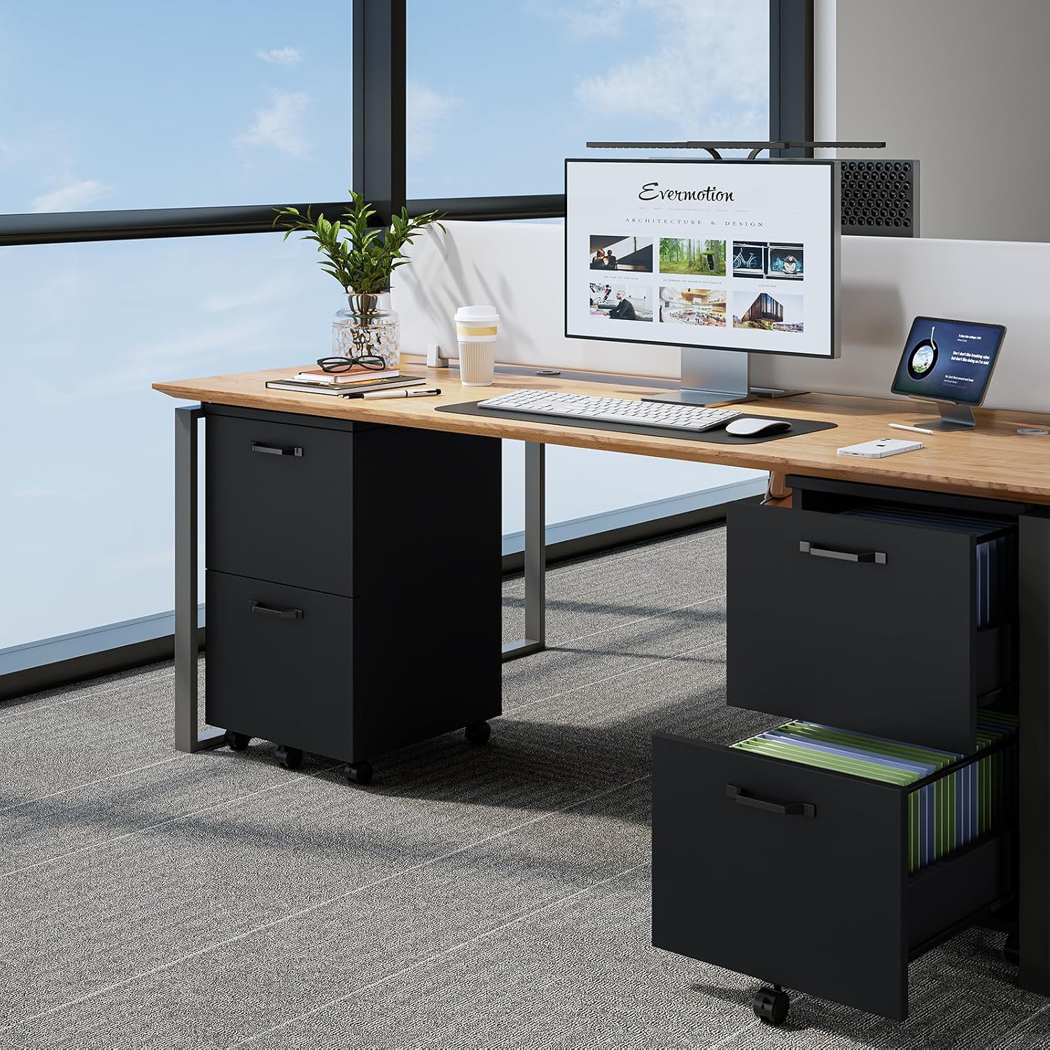 Thumbnail 6 de Sweetcrispy Rolling File Cabinet, 2-Drawer
