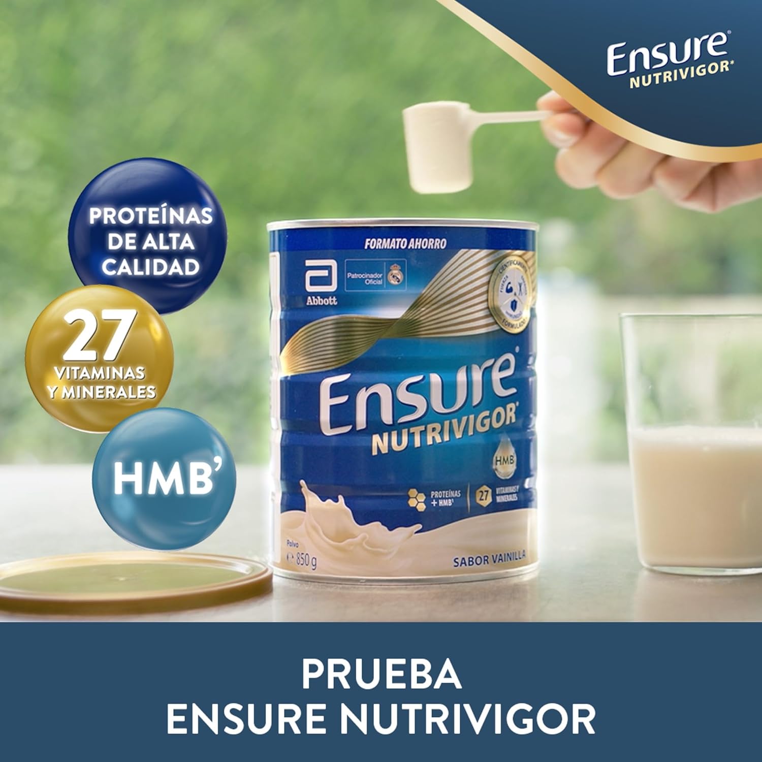 Thumbnail 3 de Ensure Nutrivigor - Sabor Vainilla 🍶, HMB y Proteínas, 850 g
