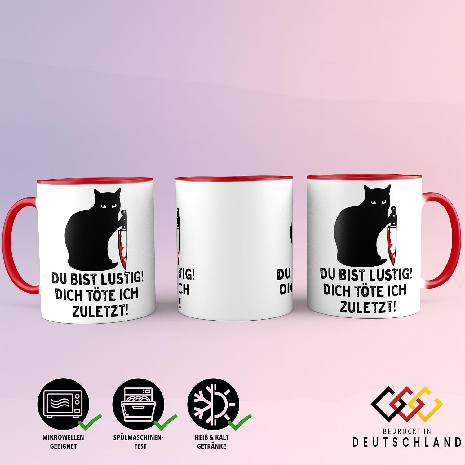 Thumbnail 5 de Kaffeetasse 325 ml mit Spruch und Katze