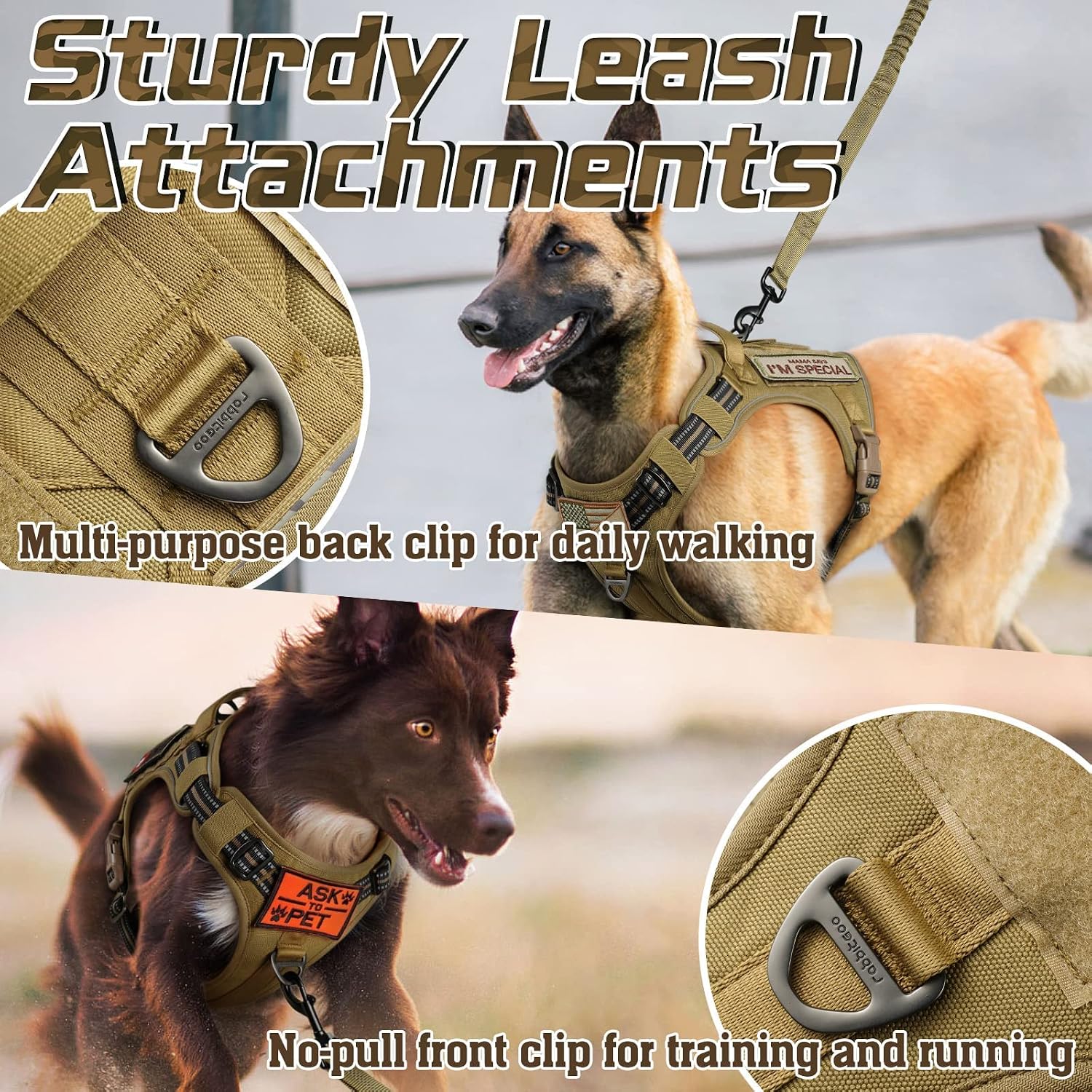 Thumbnail 6 de rabbitgoo dog harness with no-pull, size L