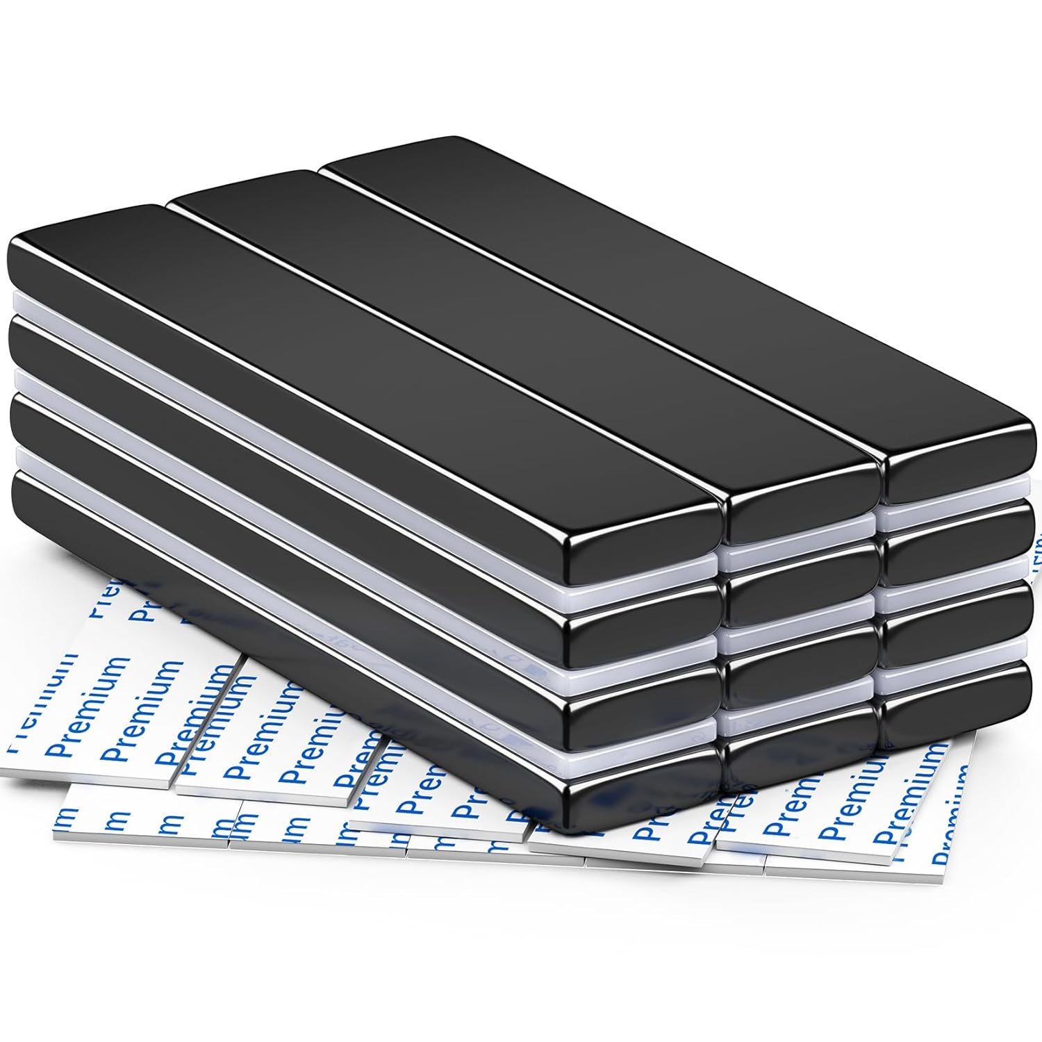 Thumbnail 6 de FINDMAG 4 Pack Neodymium Magnets with Adhesive, 60 x 10 x 3 mm