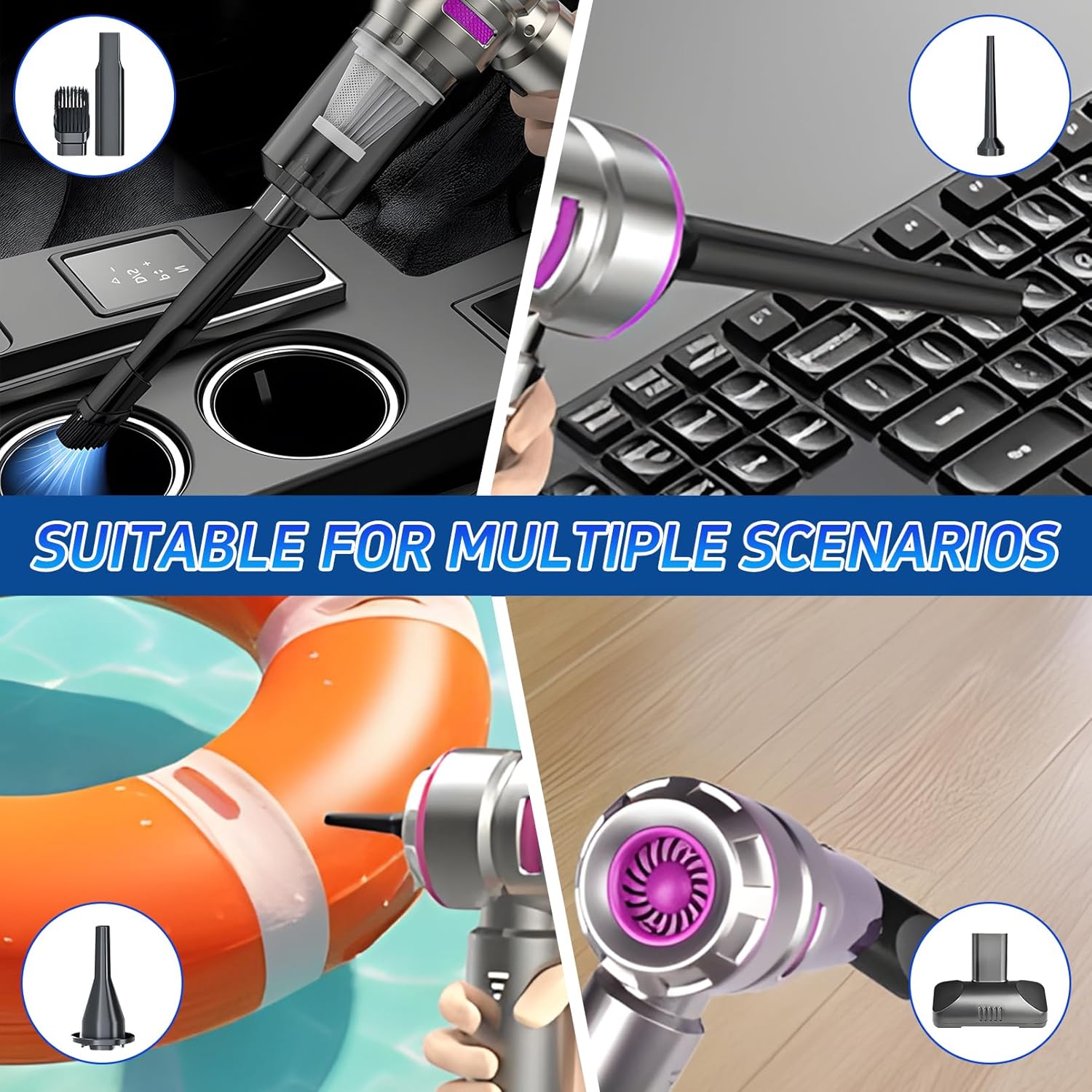 Detalle 2 de Higoom 4 in 1 cordless vacuum 22000Pa