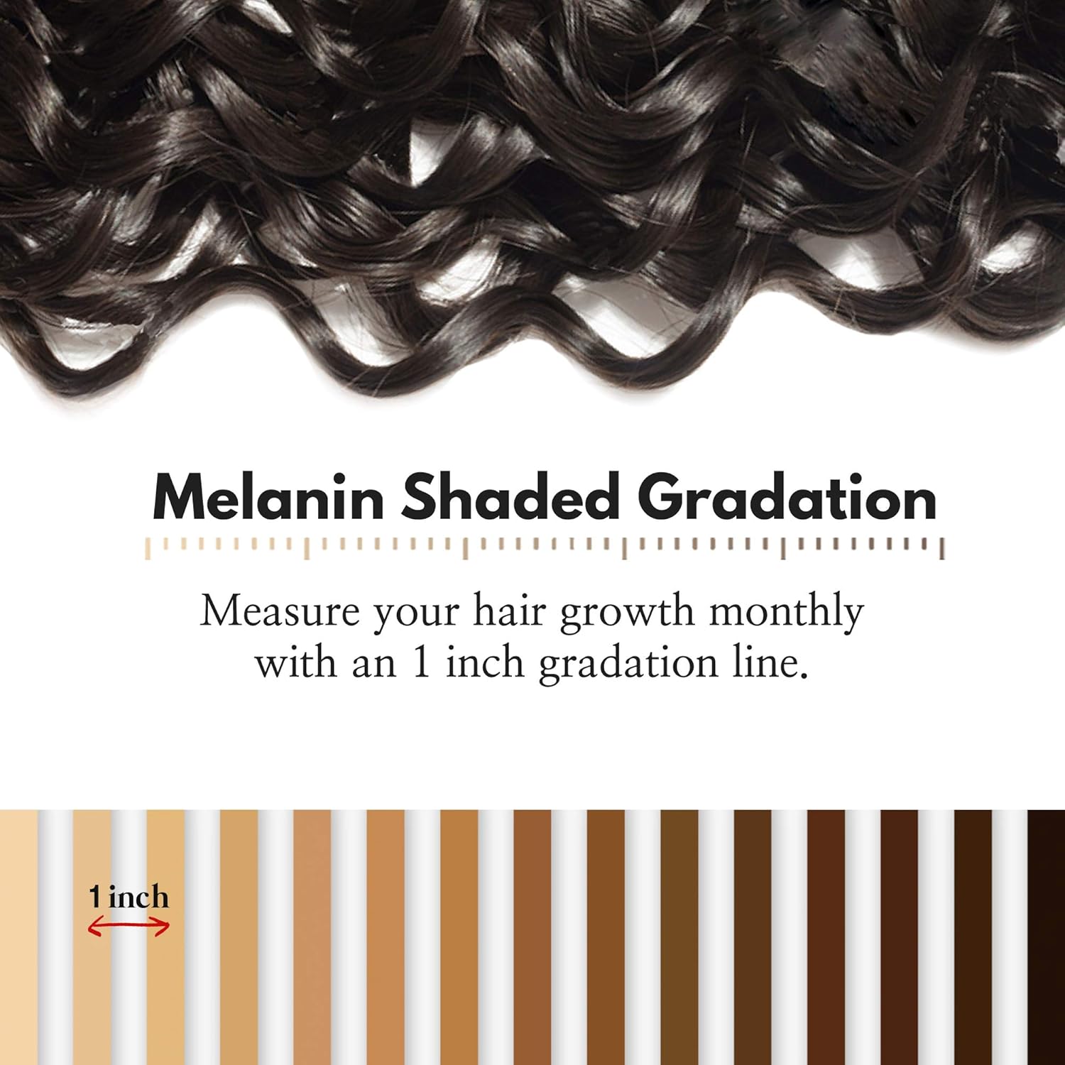 Detalle 2 de Mimosu Melanin Shirt for Women graphic hair length chart