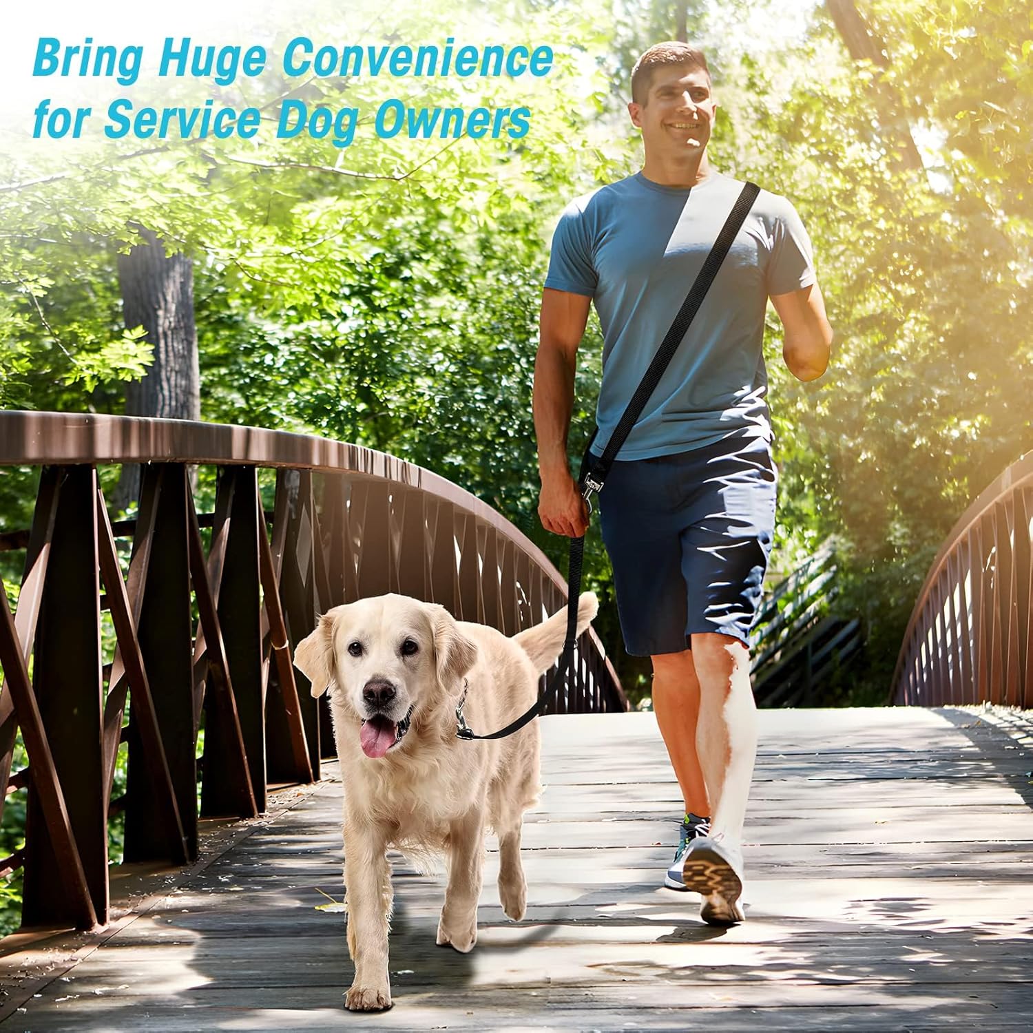 Thumbnail 4 de Guinzagli oneisall doppi per cani regolabili, 2,5 metri, nylon con manico in velluto a rete