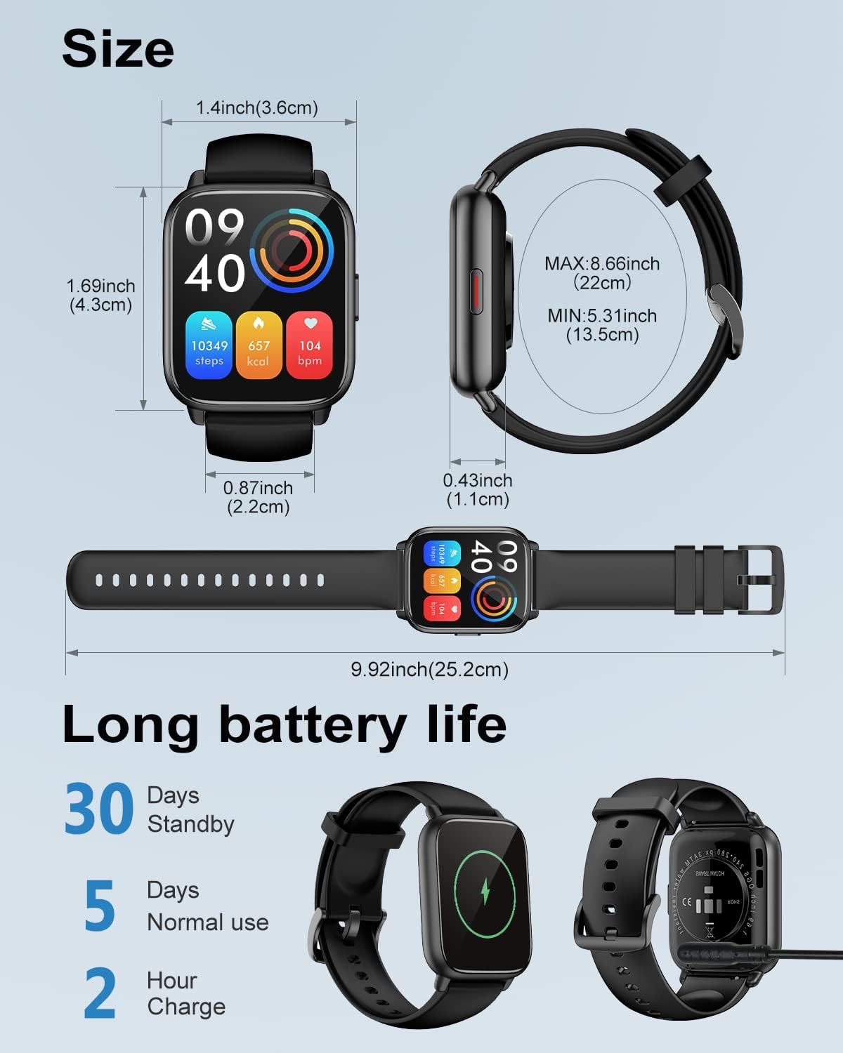 Thumbnail 6 de RUIMEN Smart Watch 1.69" HD touchscreen