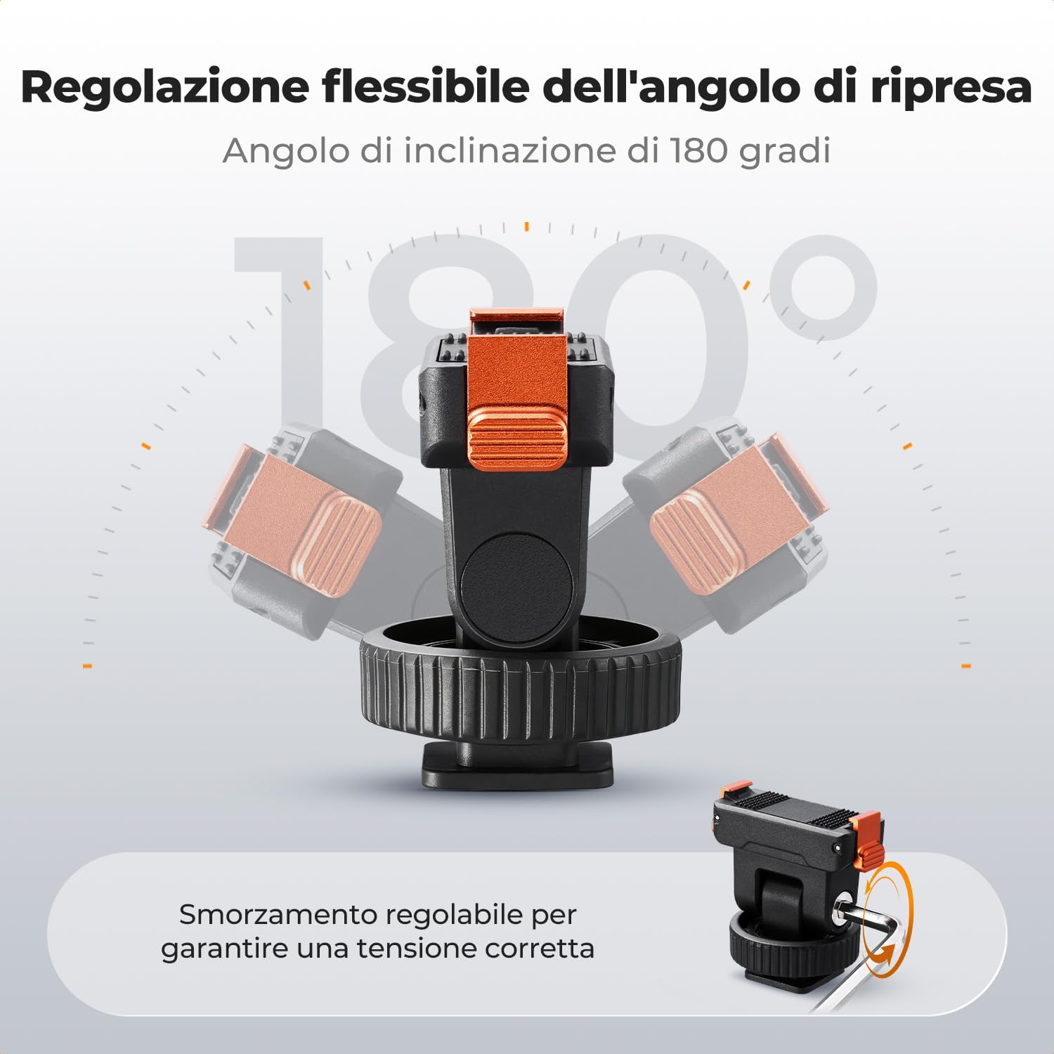 Detalle 2 de K&F CONCEPT Supporto a slitta fredda in plastica compatibile con DJI Osmo Nano/Osmo Action 6