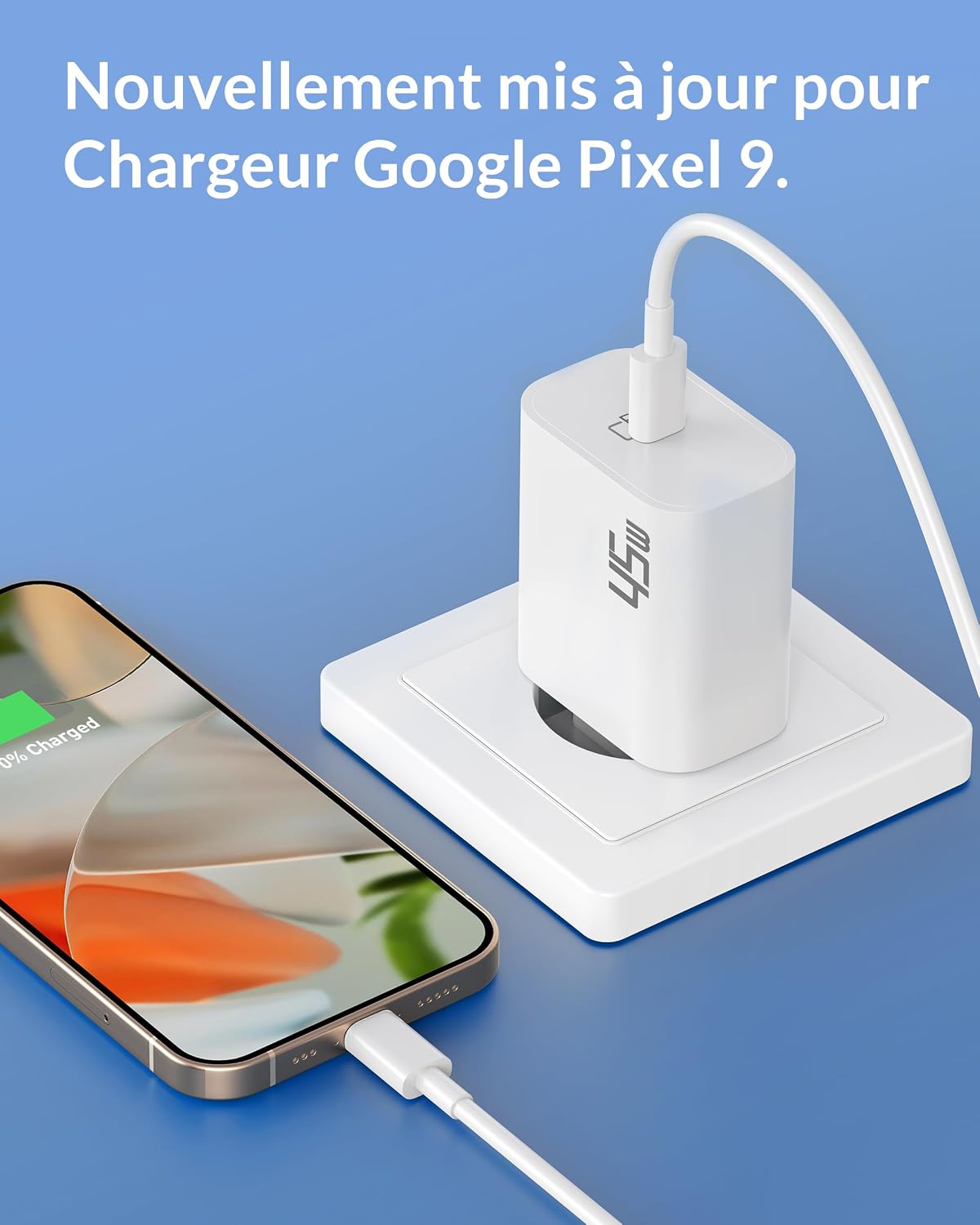 Thumbnail 3 de Chargeur USB C 45W GaN pour Pixel et iPhone
