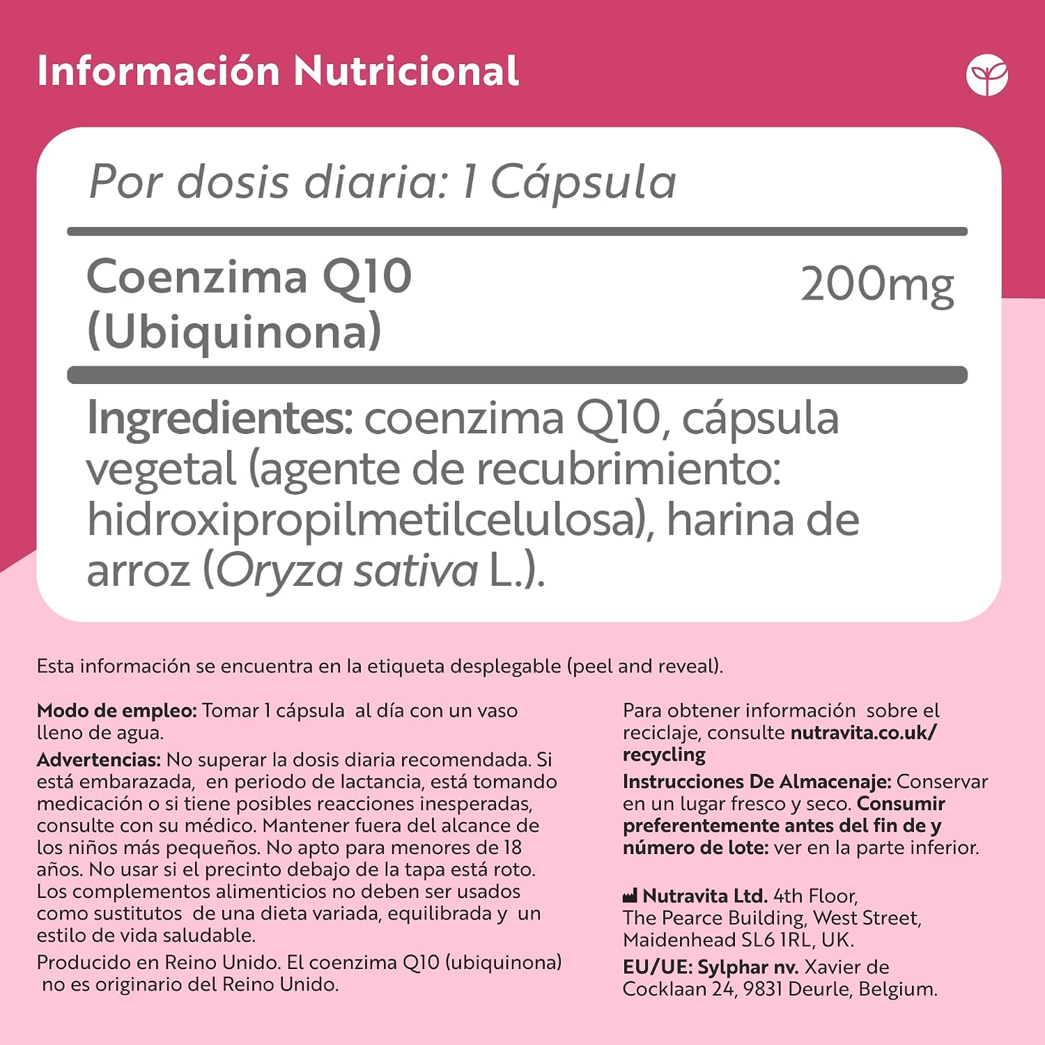 Thumbnail 4 de Nutravita Coenzima Q10 200 mg - 120 cápsulas