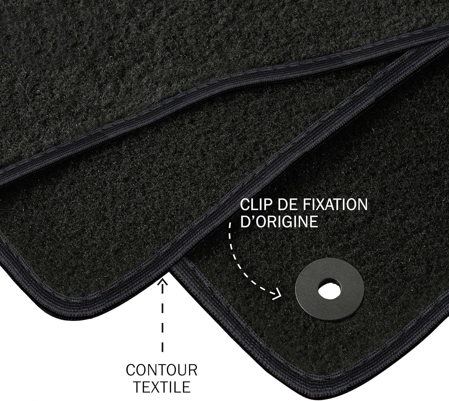 Thumbnail 2 de DBS set di tappetini auto personalizzati per Peugeot 207/207SW (con clip) antiscivolo, 4 pezzi