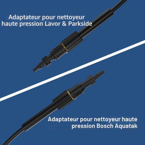Detalle de OHAYORI 15m Tuyau Déboucheur Canalisation Haute Pression pour Kärcher K2–K7 et HD/HDs — Kit Furet Pro avec Buses et Adaptateurs