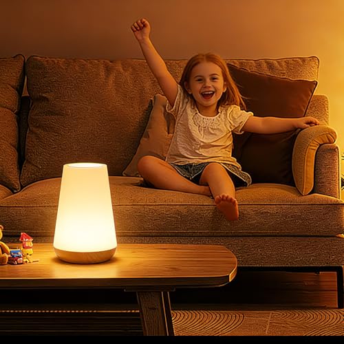 Detalle de Caxmtu LED Night Light: Touch, Remote, and RGB Sleep Lamp for Kids’ Bedrooms