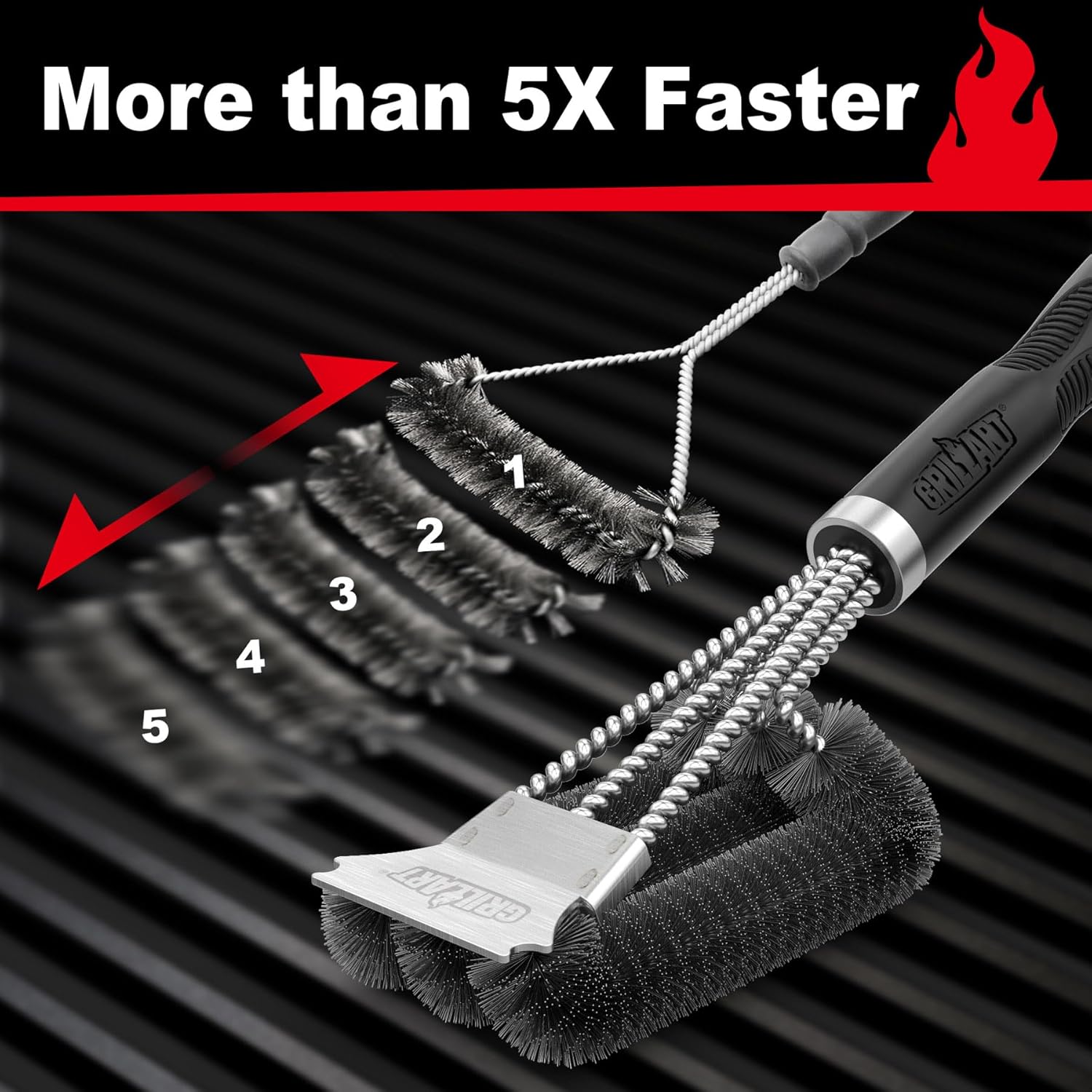 Thumbnail 3 de GRILLART Wizard Tool BR-8115 grill brush for grates