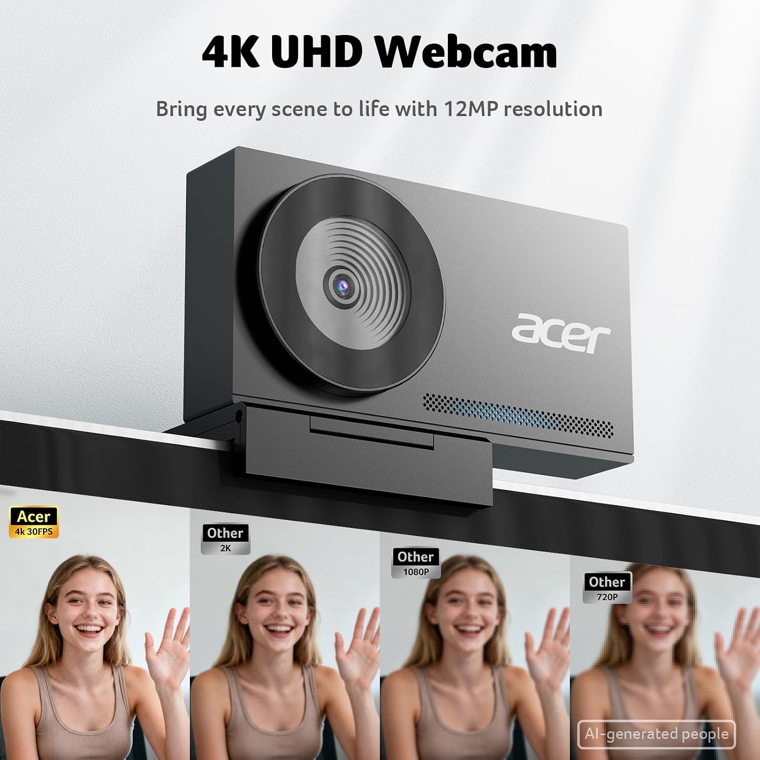 Detalle de Acer 4K Webcam for PC with Sony 1/2" sensor
