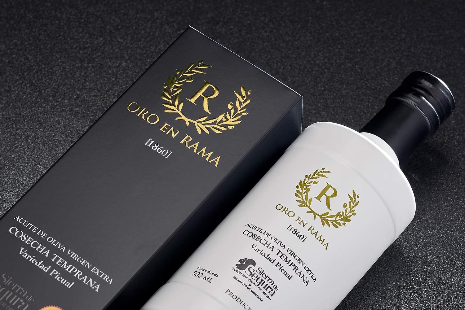 Detalle de Oro en Rama 🌿 Aceite Picual DOP Sierra de Segura