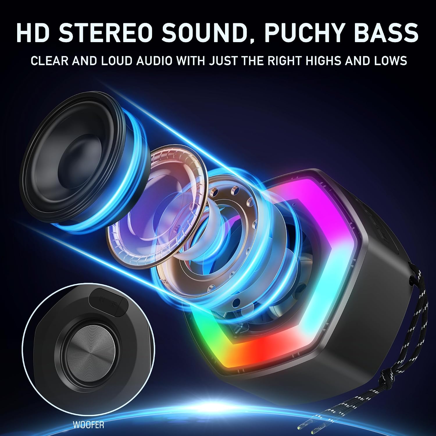 Detalle 2 de TECEVO HEX Bluetooth speaker 6 Hours