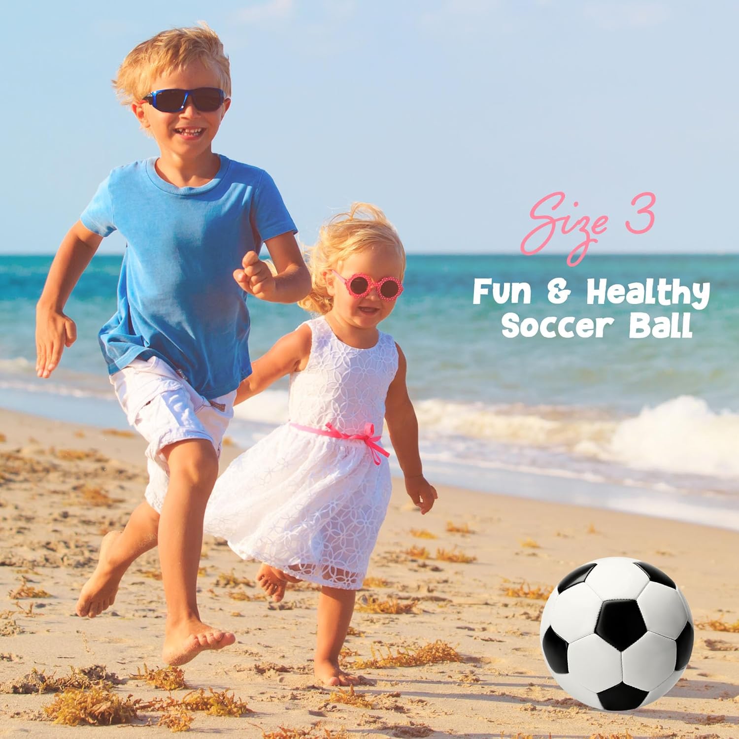 Thumbnail 6 de Soccer Ball Size 2/3/4/5 with Pump & Bag (1–3 Pack) - Classic Black & White Durable Ball for Indoor/Outdoor Play