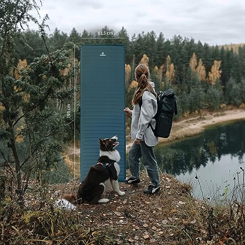 Detalle de outdoorer Trek Bed 3 Selbstaufblasbare Isomatte Grün – leichter Komfort für Trekking und Camping