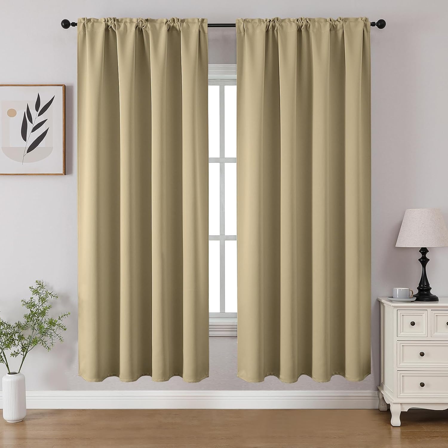 Detalle de CUCRAF Blackout Curtains, 63-Inch Length